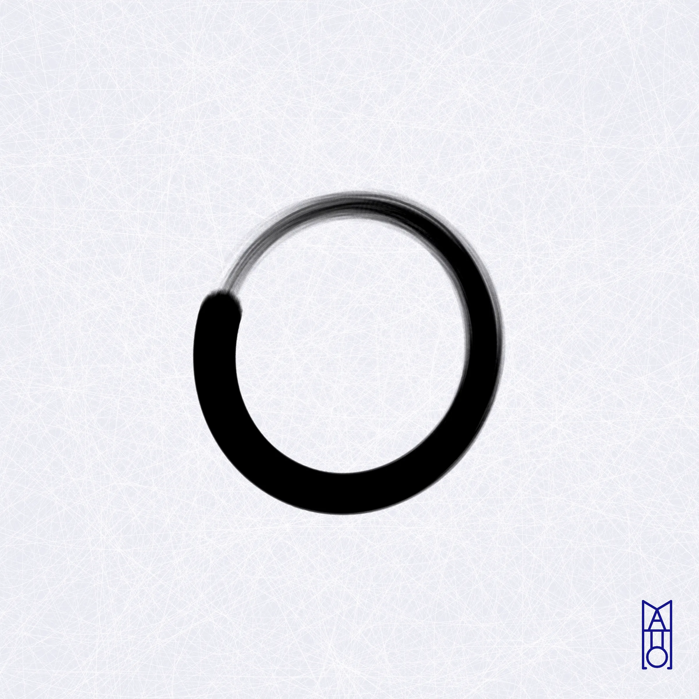 In Zen, ensō is a symbol that represents elegance and enlightenment. It is typically painted by hand in an uninhibited way, allowing for unexpected and beautiful results. Inspired by sumi-e (ink wash painting), this project mimics the practice of painting an ensō in ink by utilizing p5.js. Each generated image uses values from a unique transaction hash to determine paper, brush, ink, the quantity of ink held by each bristle, how quickly the ink flows, and more—all with the goal of creating a simple yet serendipitous painting.