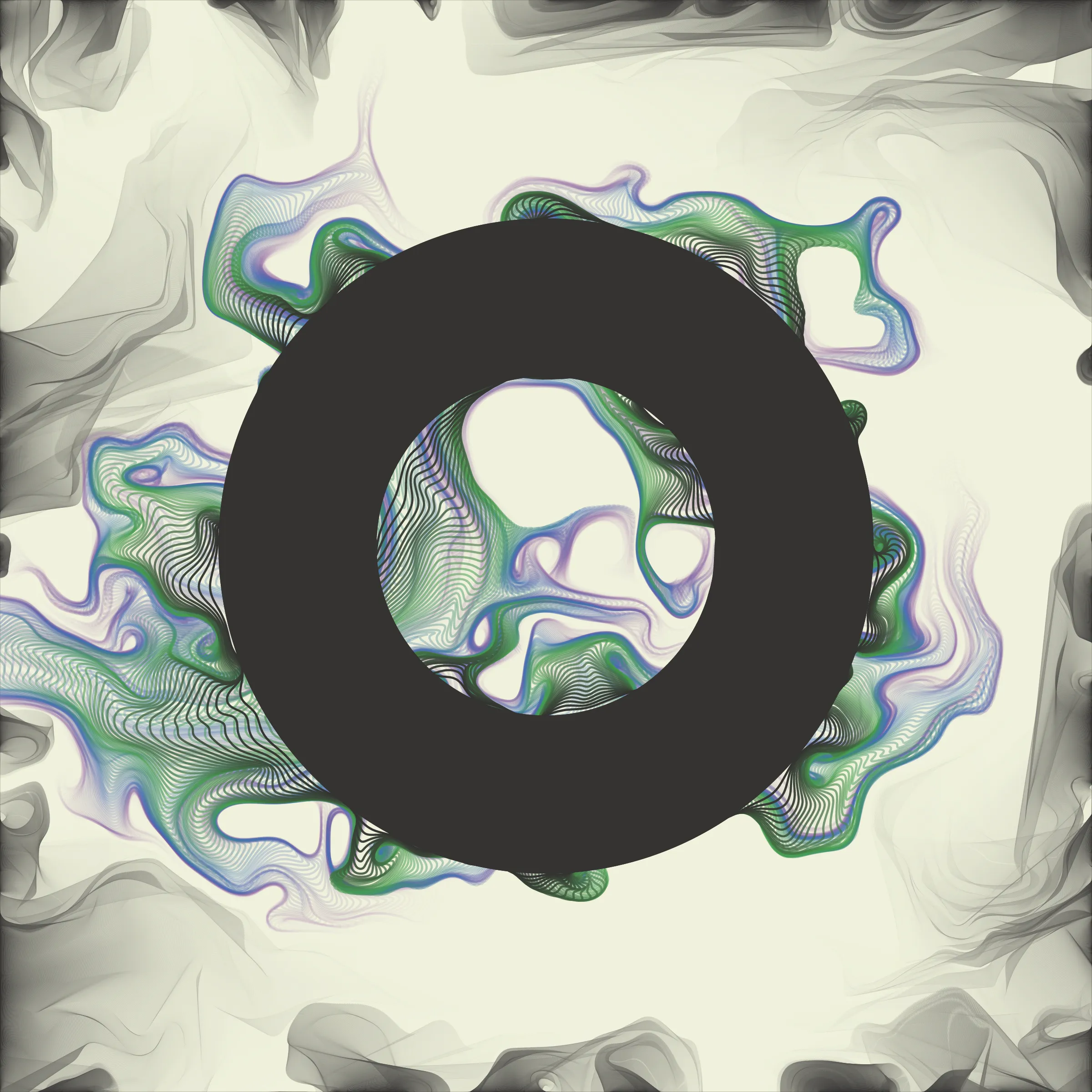 Rapture is a series exploring magical seals overflowing their boundaries, gradually dissolving into the surroundings. It is imagined as abstract iconography for a fictional mystic religion. Rapture is the conclusion of a system I have been working with and perfecting over several years and it is the first time that it is presented completely autonomous. The series consists of computationally heavy art pieces, with calculations happening while the seal shake to contain its powers. 25% of the proceeds from this project will go to the preservation of the Ecuadorian rainforest Bigai through Randers Rainforest Wildlife Foundation.