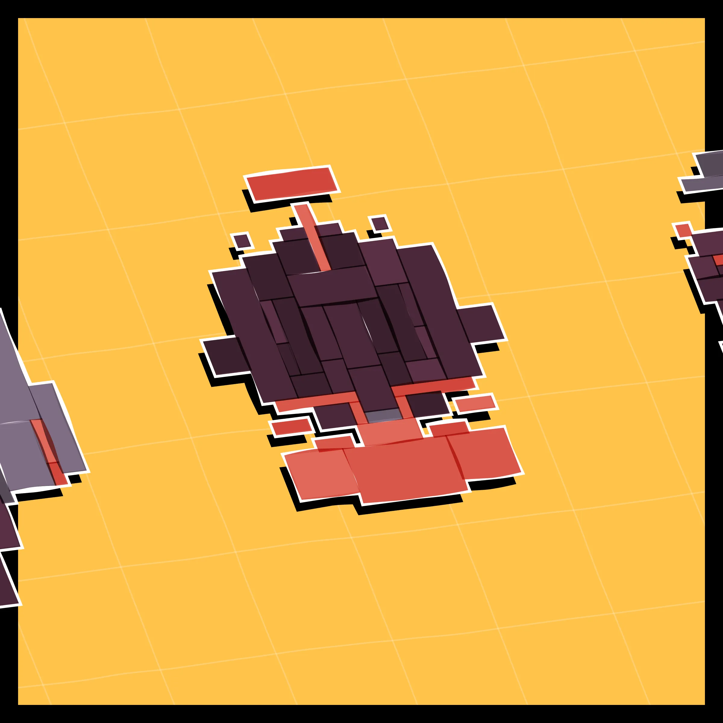 Perfectly symmetric - imperfectly drawn. Exploring the contrast between precision and chance in a playful spacecraft / papercraft setting. 