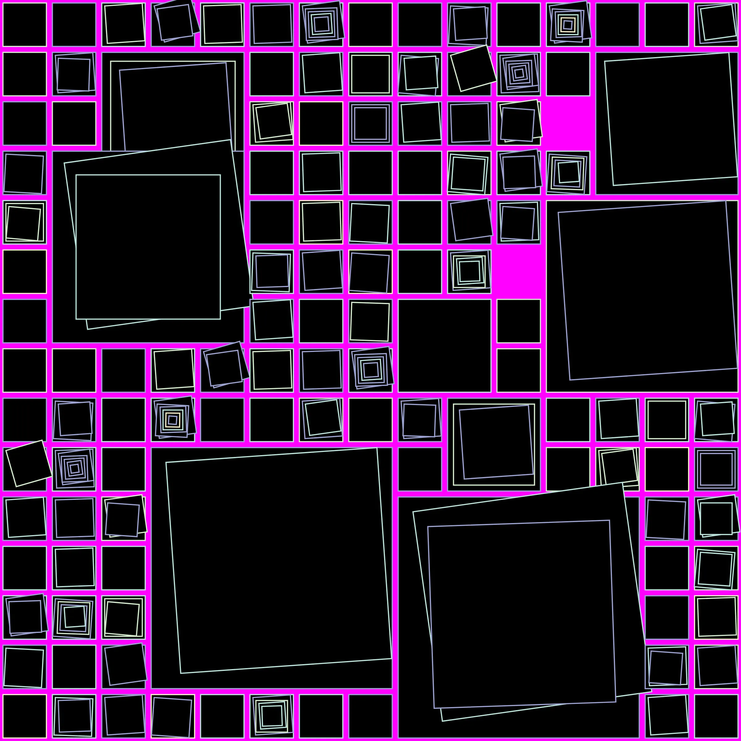 My interpretation of Aerial View is a bird's Eye View over a city block with illuminated/twisted buildings and light trails. It uses an on-chain stored algorithm to represent the generative artwork based on a hash. Each Aerial comes with different distances, building elevations, rotations and colors. Welcome to my genesis project and the first step on my on-chain journey!