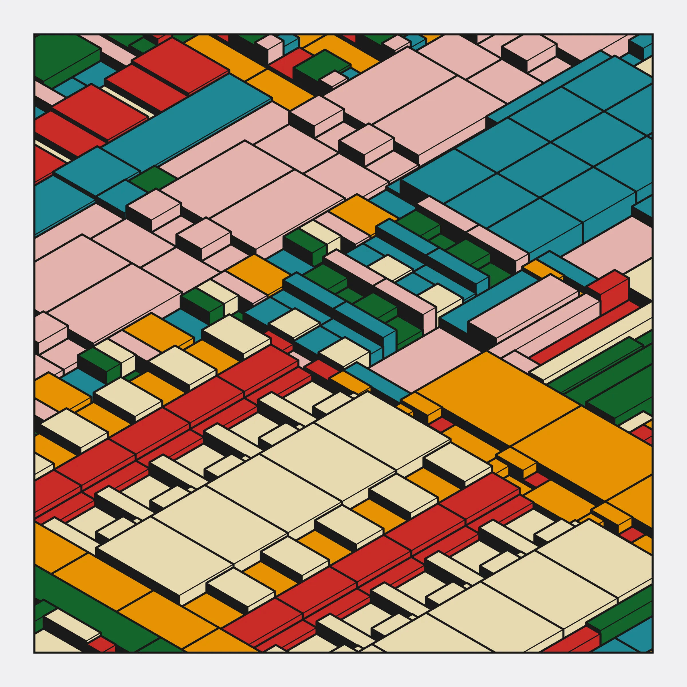 Archetype explores the use of repetition as a counterweight to unruly, random structures. As each single component look chaotic alone, the repetition brings along a sense of intentionality, ultimately resulting in a complex, yet satisfying expression.