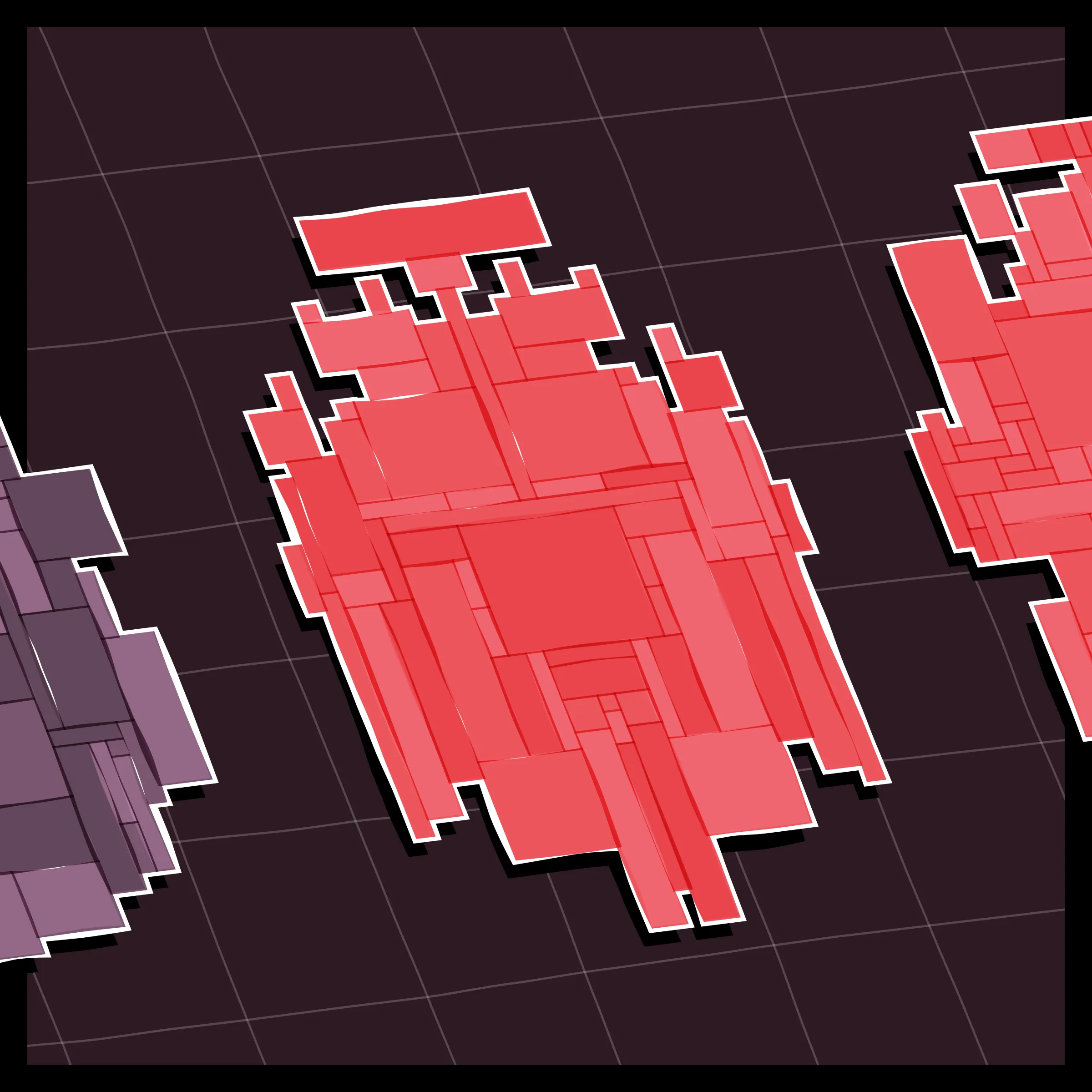 Perfectly symmetric - imperfectly drawn. Exploring the contrast between precision and chance in a playful spacecraft / papercraft setting. 