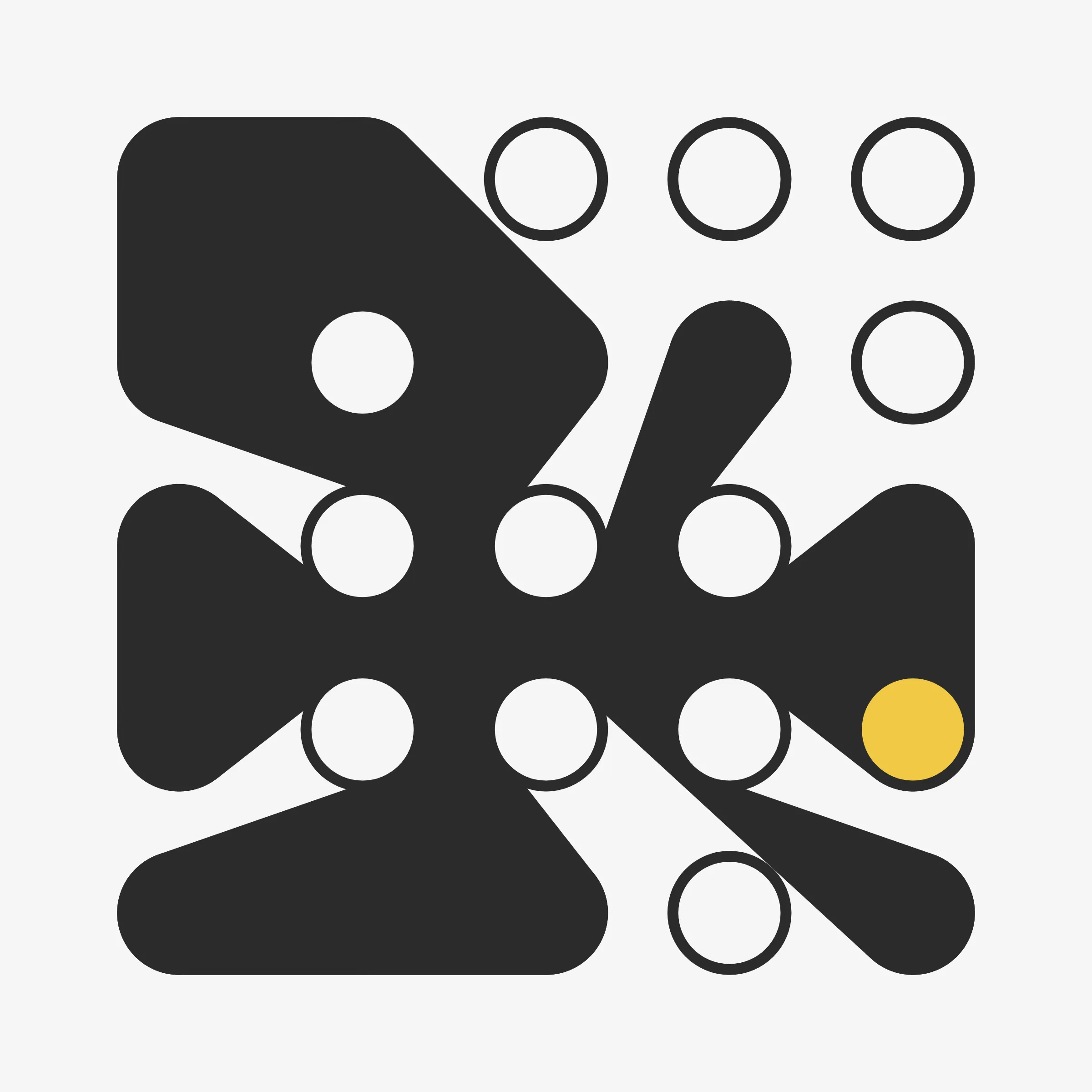 There are an almost infinite number of ways to wrap a string around a set of pegs. On the surface it may seem like a simple concept but prepare to be surprised and delighted at the variety of combinations the algorithm can produce. Each output from 'Ringers' is derived from a unique transaction hash and generated in Javascript in the browser. Feature variations include peg count, sizing, layout, wrap orientation, and a few colorful flourishes for good measure.