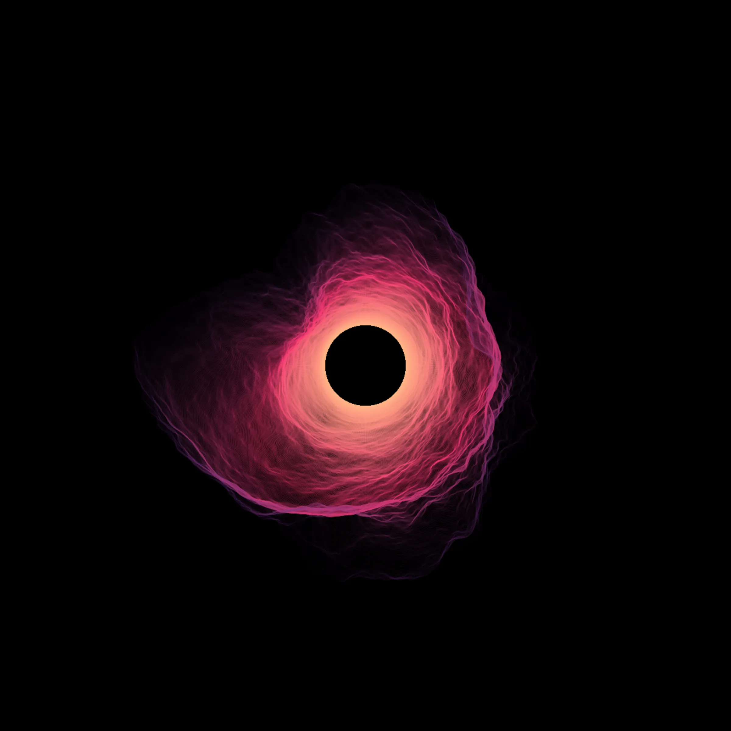 Every Singularity is unique. Each form’s properties; Symmetry, Chaos, Mass, Force and Turbulence are driven by data extracted from the transaction hash.