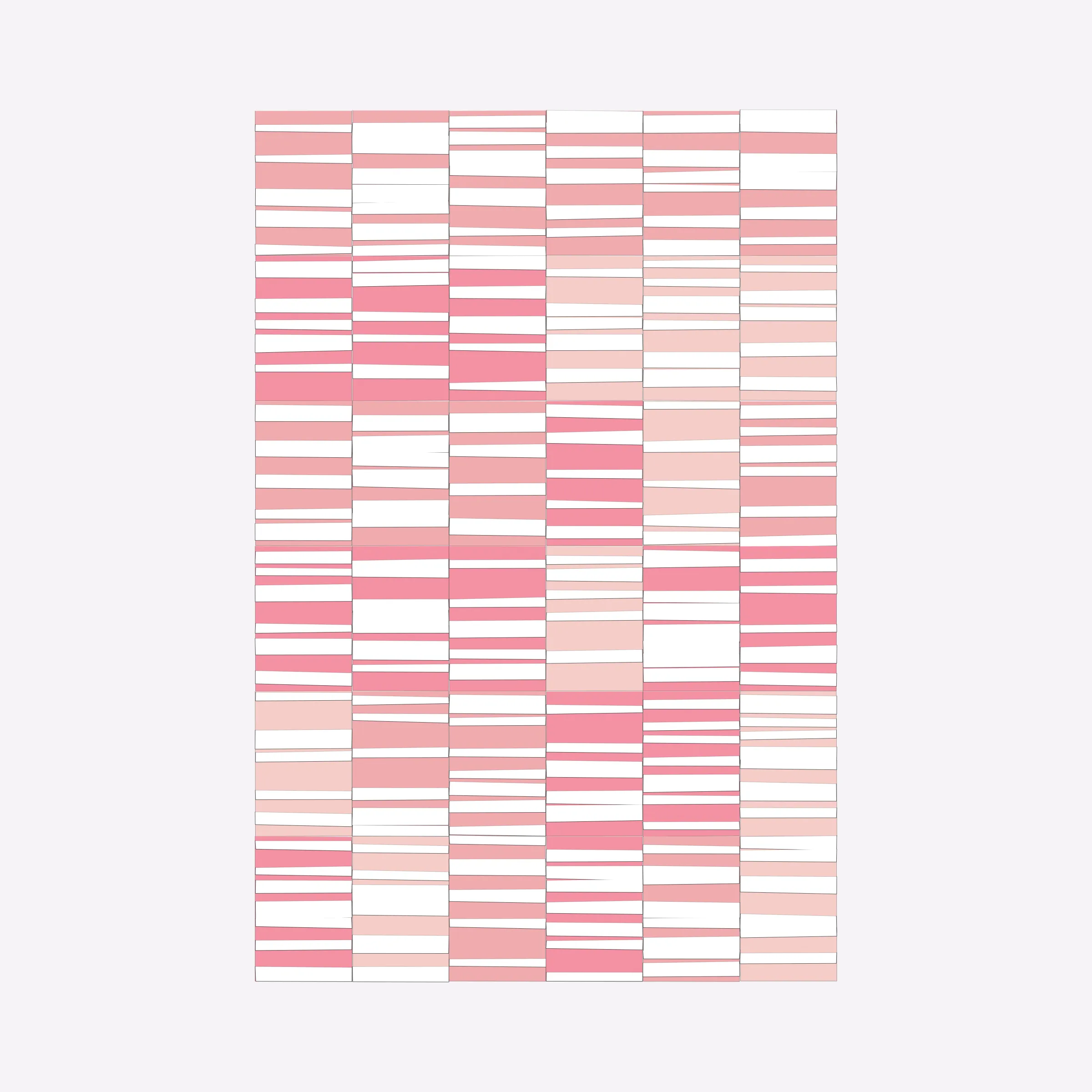 Attempts at perfection are destined to fail. This project embraces the impossibility of perfection in human execution and digitally simulates these imperfections.

In his abstract minimalist work, visual artist Wouter Kalis steers away from meaning. Horizontal black and white paper strips are placed on colored paper panels and one strip dictates the placing of the next. However, each attempt at perfection ends in failure. These mistakes have now become the signature of his work and contribute to the depth of content.

Digital representations of minimalist art can be executed to perfection but are less interesting to look at. In this project, artist Wouter Kalis and his son, software engineer Rosco Kalis, together attempt to recreate the human touch in digital art, the imperfection. 

The project displays computer-generated digital works similar to the physical works made out of paper. The colors of the digital panels are directly derived from the colors of the paper used for the physical work. The digital works can thus be reproduced using real paper. Please see the project website for details if you're interested in purchasing a handmade physical reproduction of your NFT.