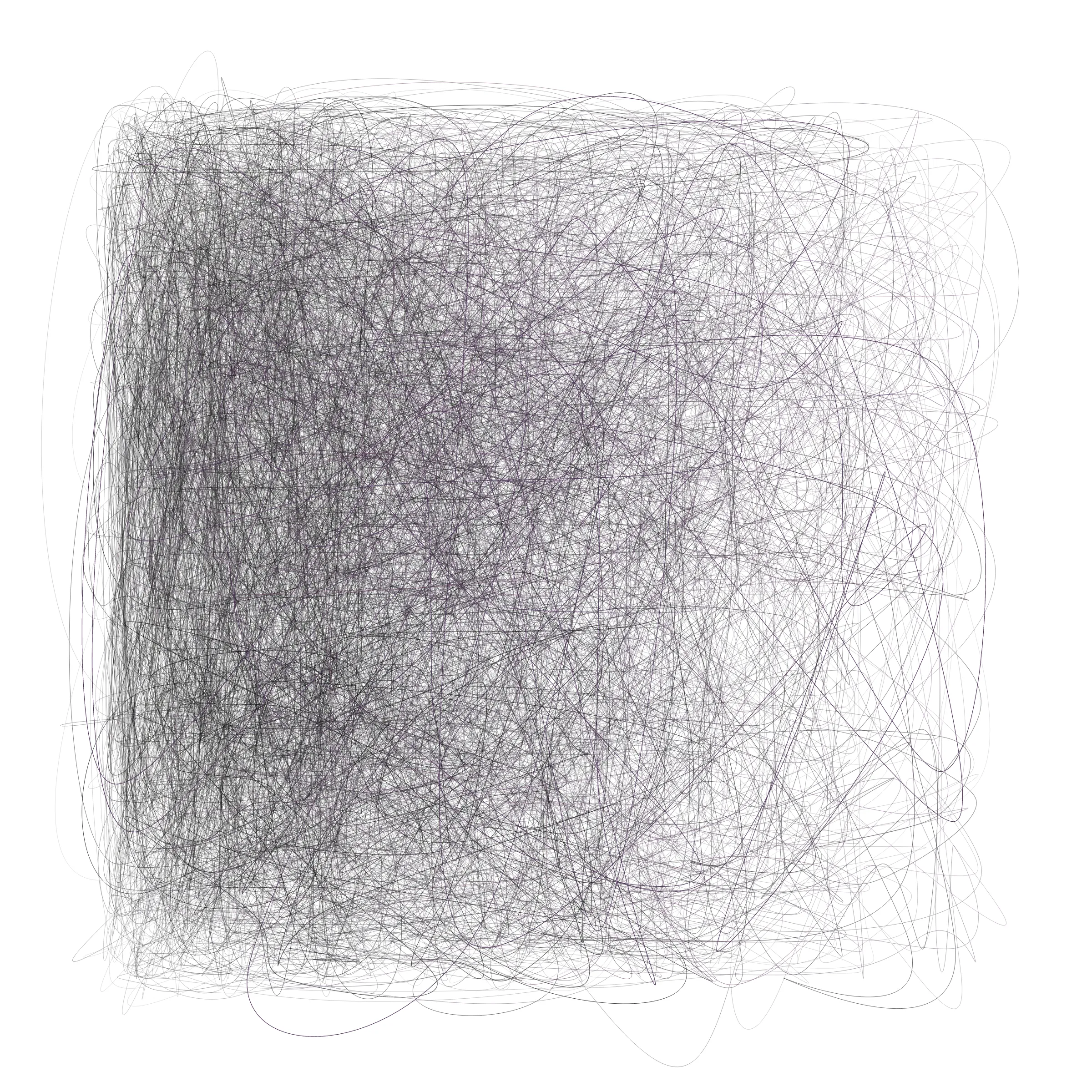 Scribbles on Scribbles on Scribbles ➿ This series is an exploration of chaos and order – how seemingly random movements in the microscopic scale can be more than meets the eye. Simple guiding rules transfigure chaotic movements into beautiful order. Life, as we know it, can be expressed in a similar fashion. Our decisions, unexpected occurrences, and even our seemingly meaningless place in the Universe are not just mere coincidences, but providential orchestrations of the Designer. [ Mints will be sold via a dutch auction. Starting price will be set at 3eth and decrease every 5 minutes with a resting price of 0.25eth. i.e.
3eth, 2.5eth, 2eth, 1.5eth, 1.25eth, 1.0eth, 0.75eth, 0.5eth, 0.25eth ]