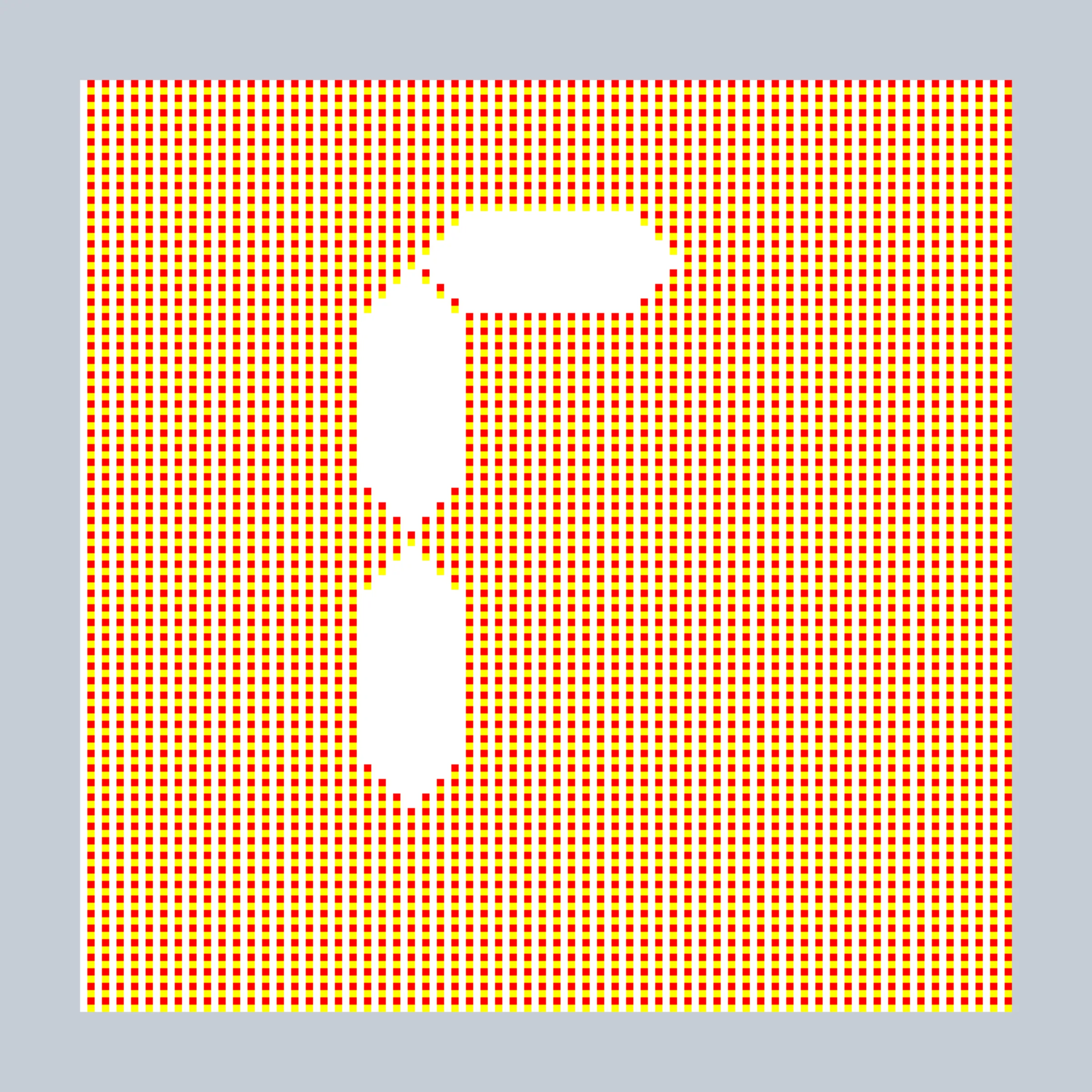 The essence of all things digital is– the bit. One or Zero. On or Off. Where digital becomes analog. This piece pays tribute to our digital legacy of 8-bit color and 7-segment LED displays– technological limitations which are mirrored in the constraints of putting art on the blockchain. Although the image represents the art, the art of the token itself is the code– which renders everything bitwise, pixel by pixel, all contained within 27-bits of information.