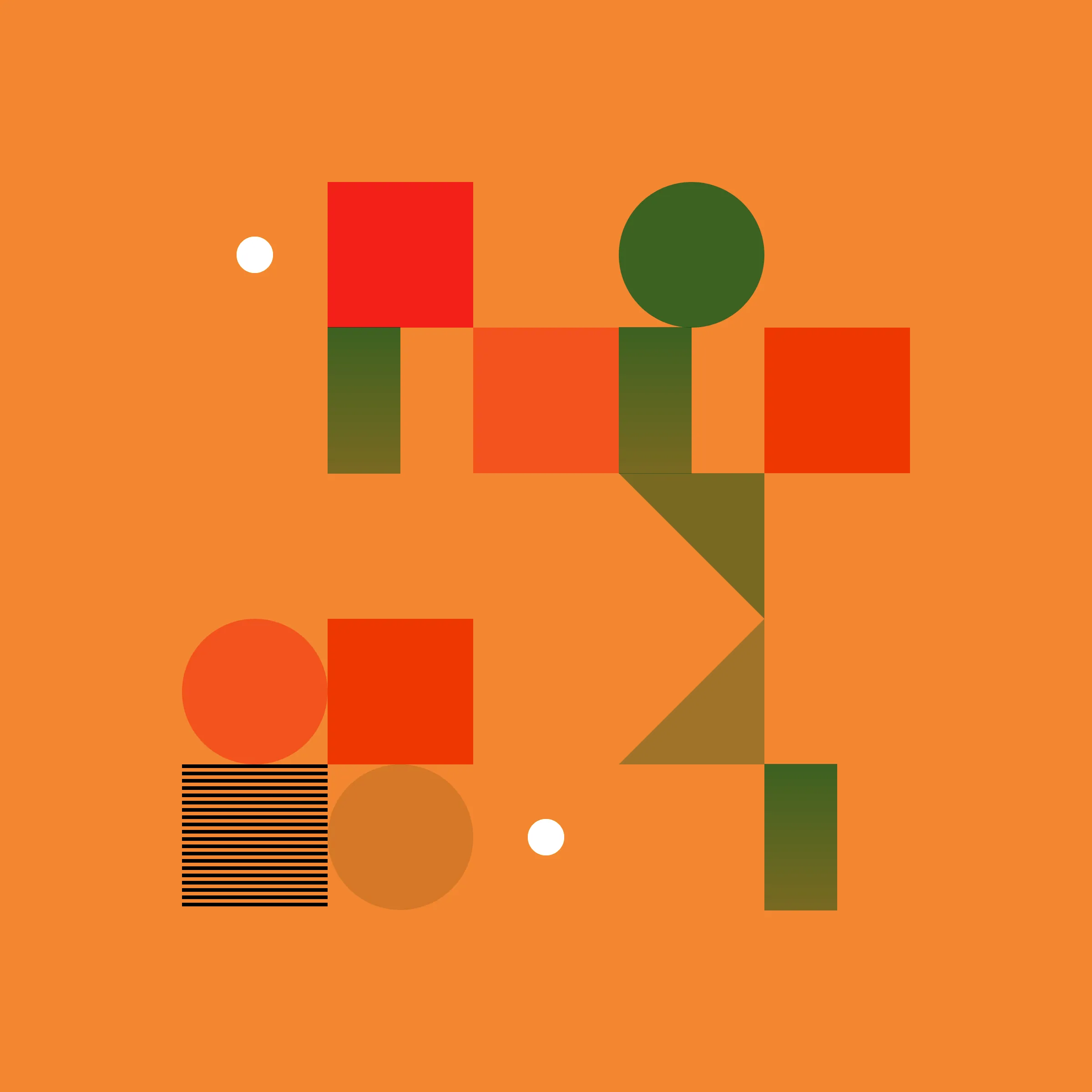 Elementals is inspired by physical printmaking techniques and early Bauhaus principles. It starts with a few basic coloured shapes and arranges them in varying frequencies, sizes, and positions based on a unique transaction hash. Multiple overlaid variable grids allow for myriad layouts and opportunities for colour interaction. The goal is to create pieces that feel both intentional in composition and part of the same family.