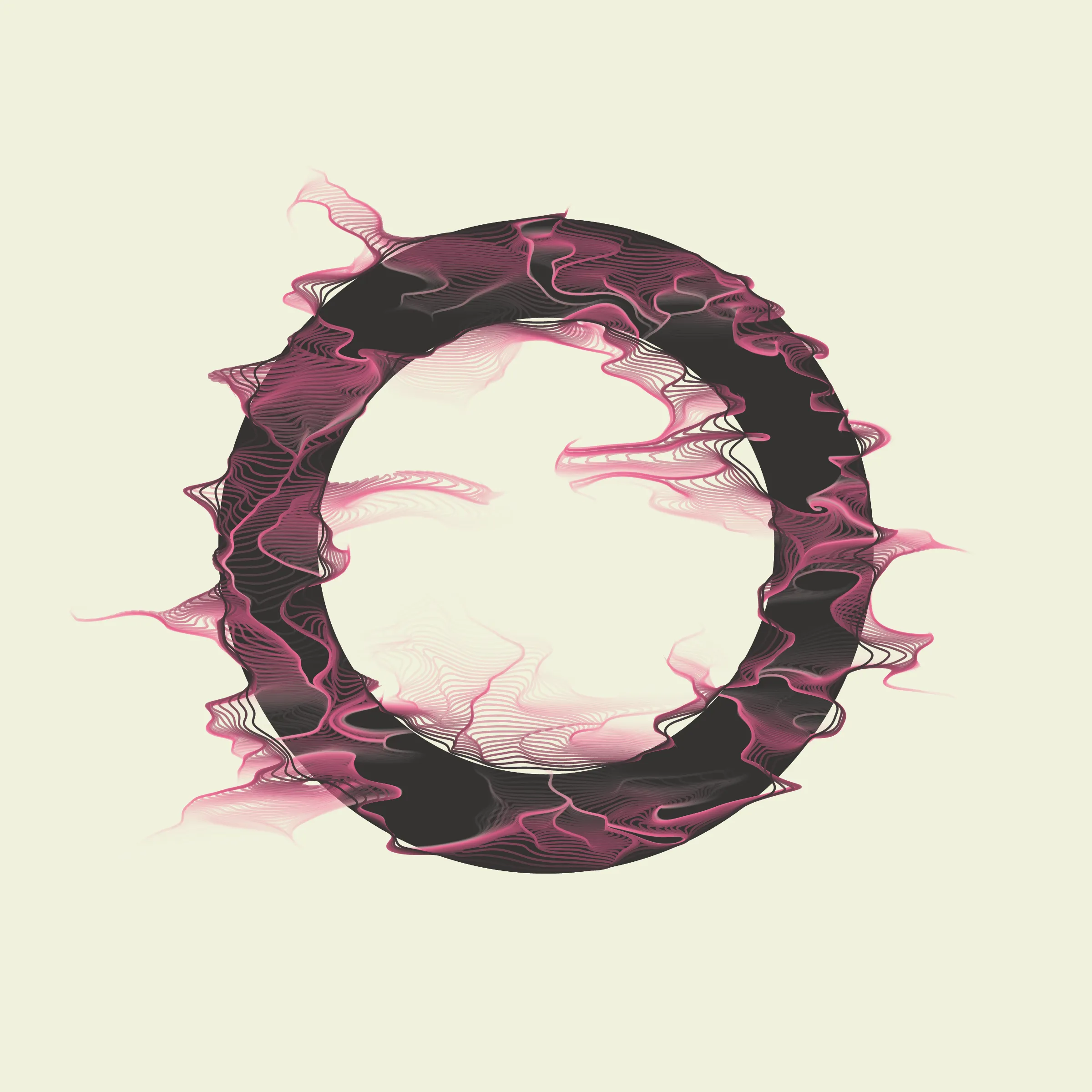 Rapture is a series exploring magical seals overflowing their boundaries, gradually dissolving into the surroundings. It is imagined as abstract iconography for a fictional mystic religion. Rapture is the conclusion of a system I have been working with and perfecting over several years and it is the first time that it is presented completely autonomous. The series consists of computationally heavy art pieces, with calculations happening while the seal shake to contain its powers. 25% of the proceeds from this project will go to the preservation of the Ecuadorian rainforest Bigai through Randers Rainforest Wildlife Foundation.