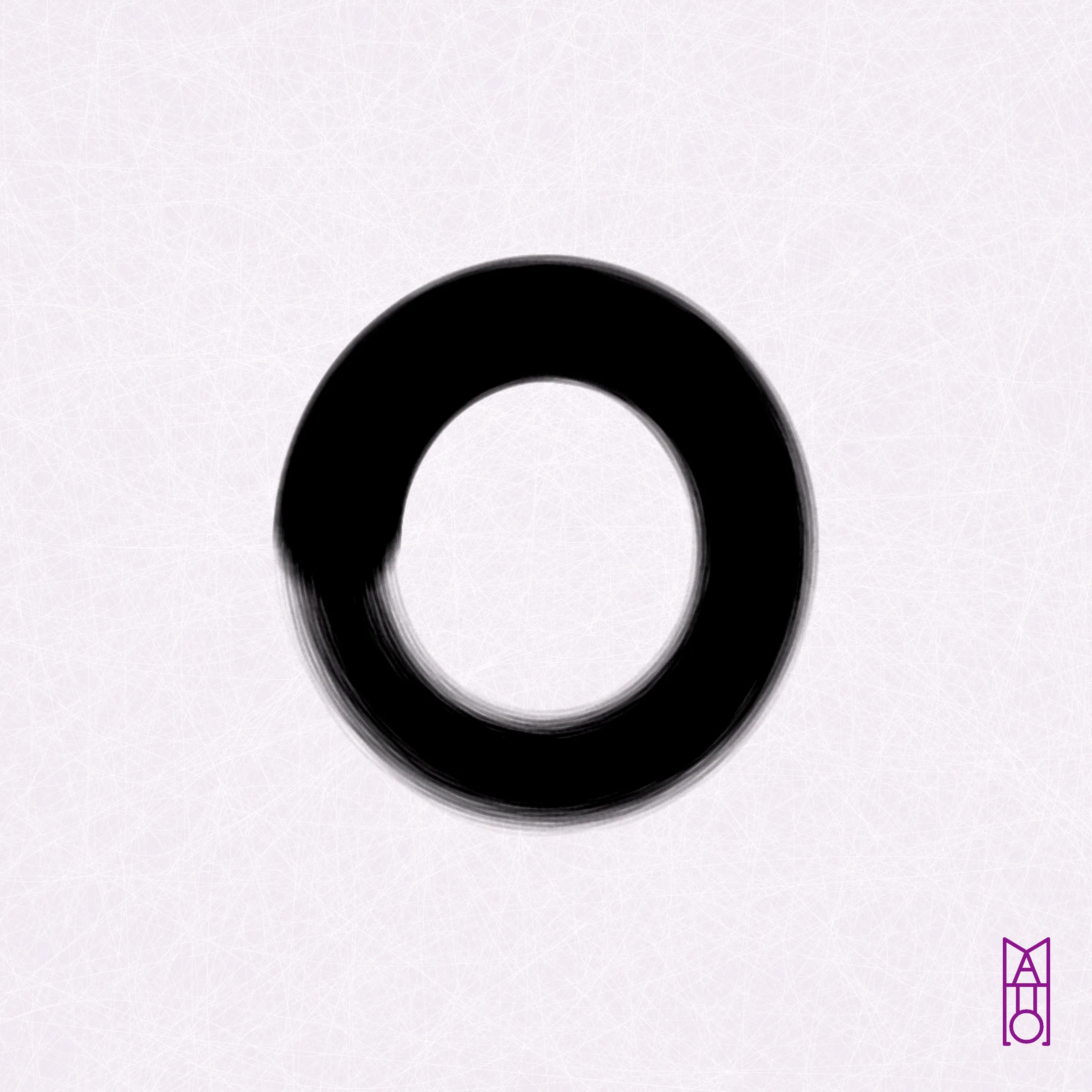 In Zen, ensō is a symbol that represents elegance and enlightenment. It is typically painted by hand in an uninhibited way, allowing for unexpected and beautiful results. Inspired by sumi-e (ink wash painting), this project mimics the practice of painting an ensō in ink by utilizing p5.js. Each generated image uses values from a unique transaction hash to determine paper, brush, ink, the quantity of ink held by each bristle, how quickly the ink flows, and more—all with the goal of creating a simple yet serendipitous painting.