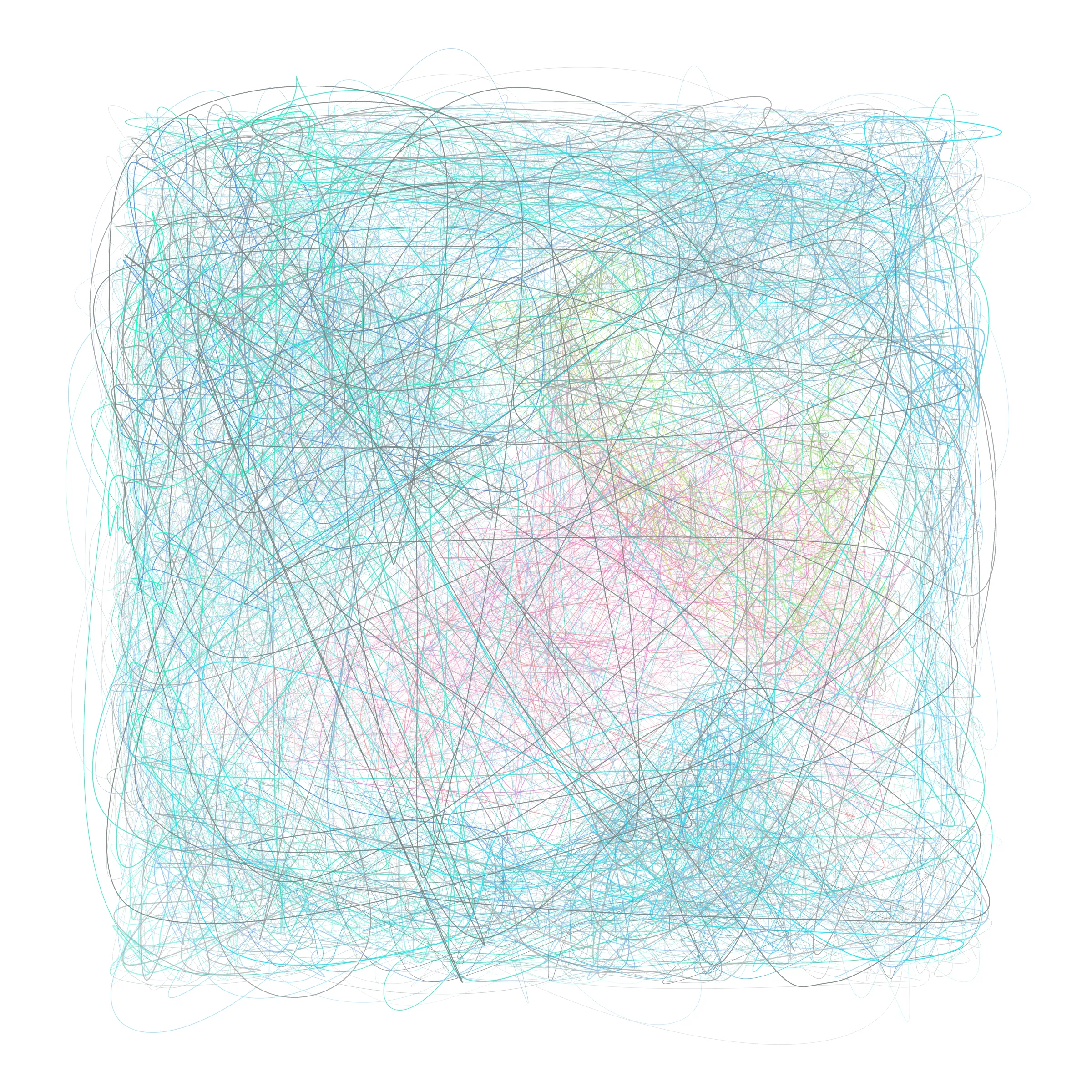 Scribbles on Scribbles on Scribbles ➿ This series is an exploration of chaos and order – how seemingly random movements in the microscopic scale can be more than meets the eye. Simple guiding rules transfigure chaotic movements into beautiful order. Life, as we know it, can be expressed in a similar fashion. Our decisions, unexpected occurrences, and even our seemingly meaningless place in the Universe are not just mere coincidences, but providential orchestrations of the Designer. [ Mints will be sold via a dutch auction. Starting price will be set at 3eth and decrease every 5 minutes with a resting price of 0.25eth. i.e.
3eth, 2.5eth, 2eth, 1.5eth, 1.25eth, 1.0eth, 0.75eth, 0.5eth, 0.25eth ]