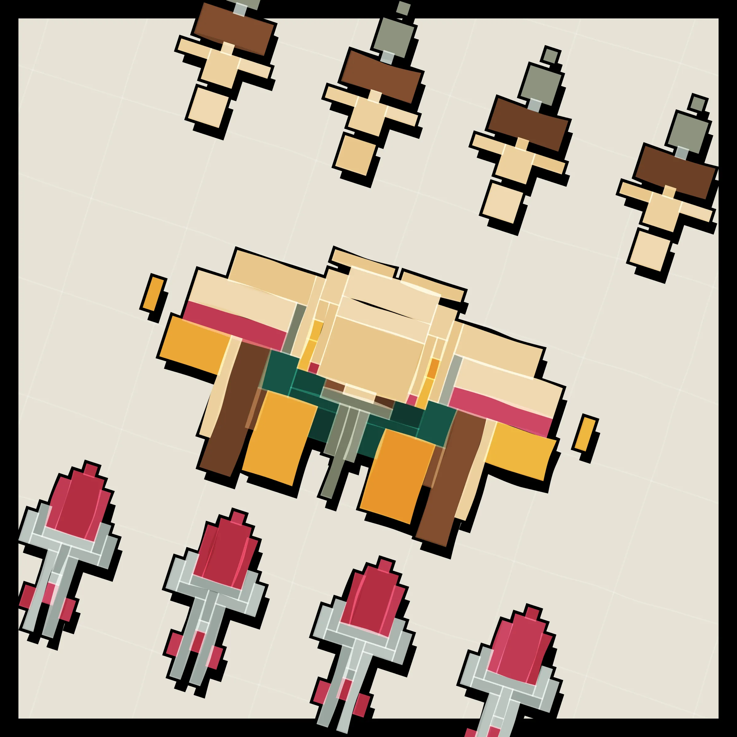 Perfectly symmetric - imperfectly drawn. Exploring the contrast between precision and chance in a playful spacecraft / papercraft setting. 