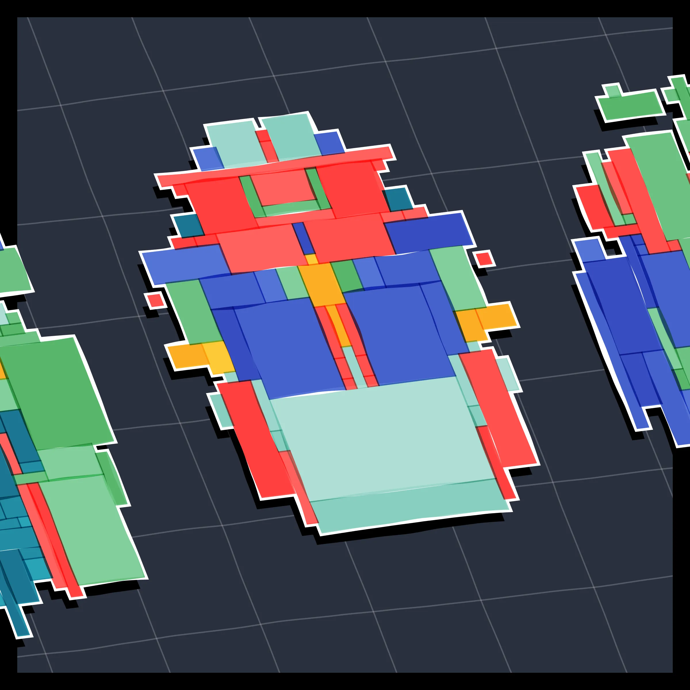Perfectly symmetric - imperfectly drawn. Exploring the contrast between precision and chance in a playful spacecraft / papercraft setting. 