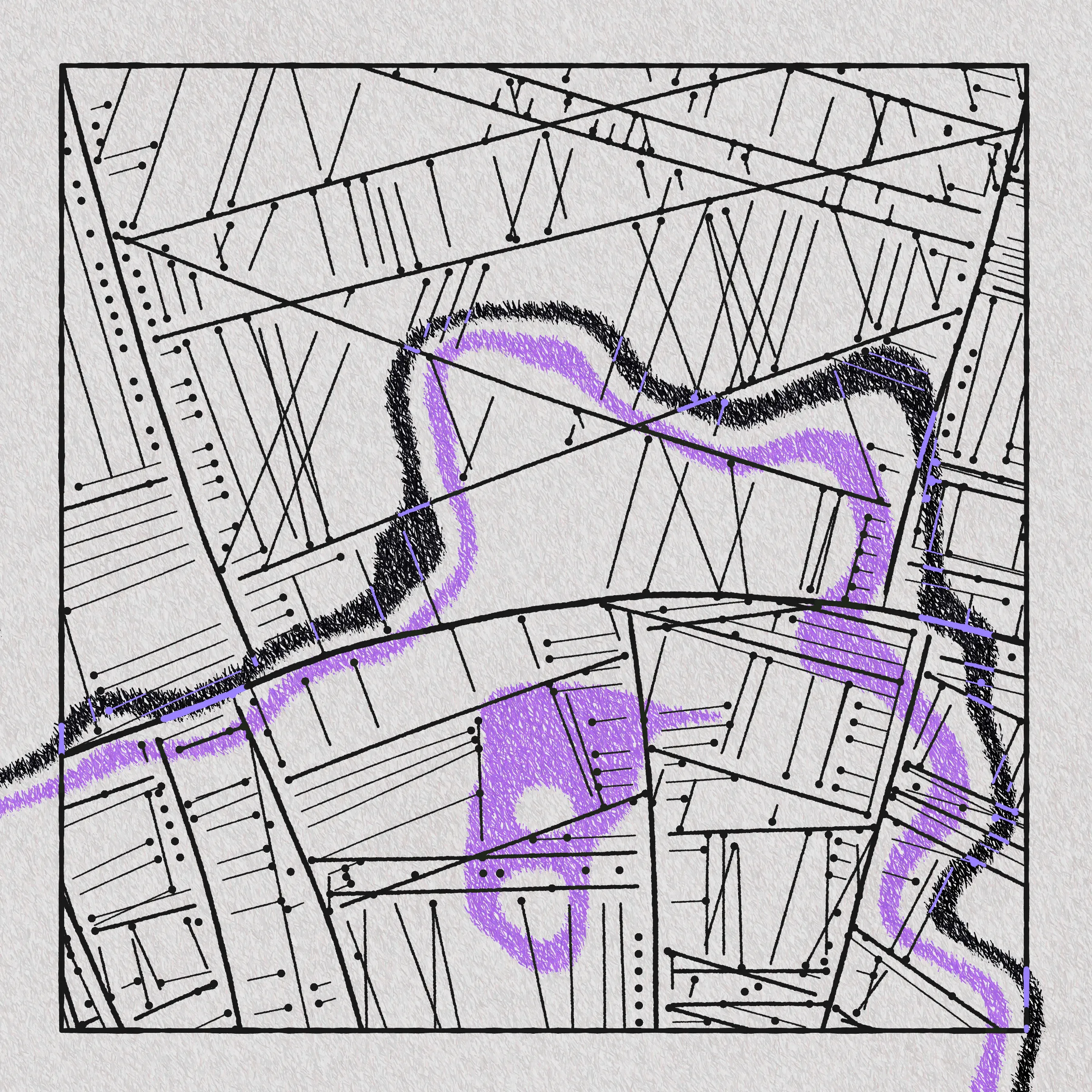 All maps are presented as-is with no guarantee of accuracy or completeness, and are provided without any warranty whatsoever, either express or implied. In no event shall The Artist be held liable for any damages or loss of profits arising from use of the maps, which may not be suitable for legal, engineering, financial, or navigational purposes.

Any resemblance to real locations is purely coincidental, and nothing perceived by the viewer is to be construed as a "legal description". All markings, sections, symbols, patterns, and other visual elements are purely aesthetic devices; they should not be interpreted as geographical, topographical, meteorological, biological, economic, sociological, or political phenomena. Furthermore, all perceived textures, imperfections, shadows, and marks of damage are mere simulations of an analog printing process, and in no way imply the or existence of, or ownership over, a corresponding physical paper map or anything the map may appear to depict.

The maps are not intended to provide any utility to the buyer. All sales are final, and refunds will not be given for any misprints, discolorations, inaccuracies, imprecisions, or unintended features of any kind.

All maps are licensed under a Creative Commons Attribution-NonCommercial 4.0 License.