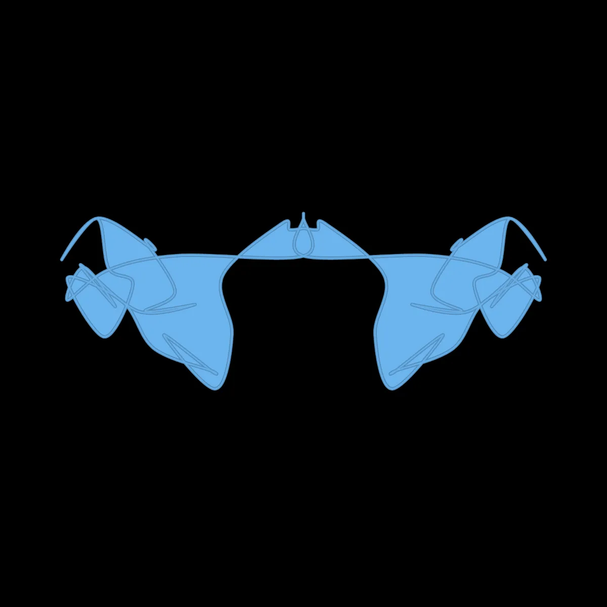 A cryptoart collectible series to indulge the irrepressible human compulsion for pareidolia. This algorithmic homage to Hermann Rorschach's inkblot perception test will help you externalize your inner world onto the sometimes elegant, sometimes inchoate curves of a unique, one-of-a-kind, ownable cryptoblot on the Ethereum blockchain. What will YOUR cryptoblot reveal about you?