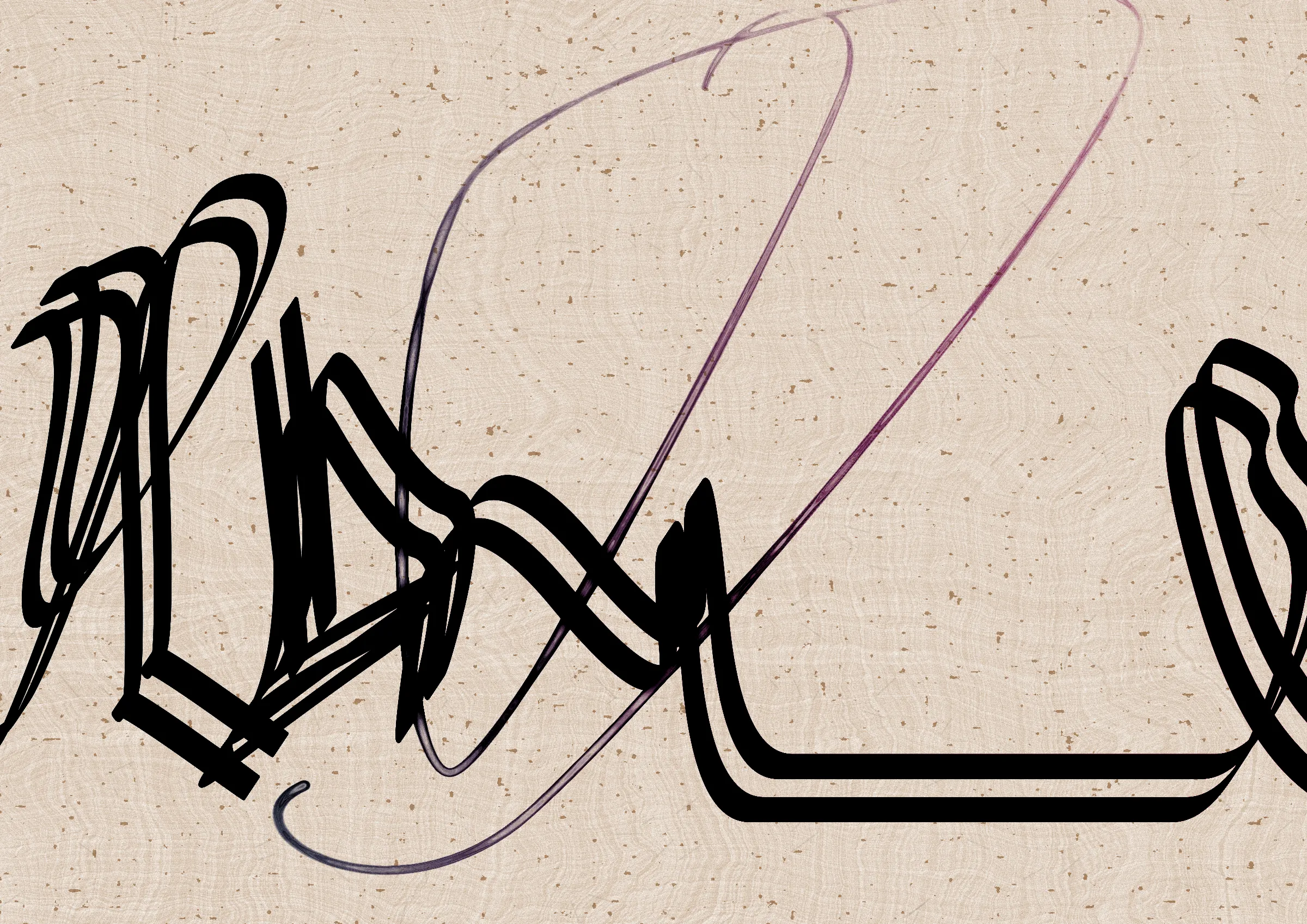 Sudfah (Arabic for "happy accident") is a generative collection celebrating the beauty that can emerge from chaos, mistakes, and accidents.

A single calligraphic line intends to tell one story (sometimes wandering and confused in its own right, but always meandering from one side to the other).

Digital liquid is spilled upon it and takes the ink in directions that are unexpected, uncontrolled, and tell a much more interesting story than the one the line intended.... and often more beautiful.
