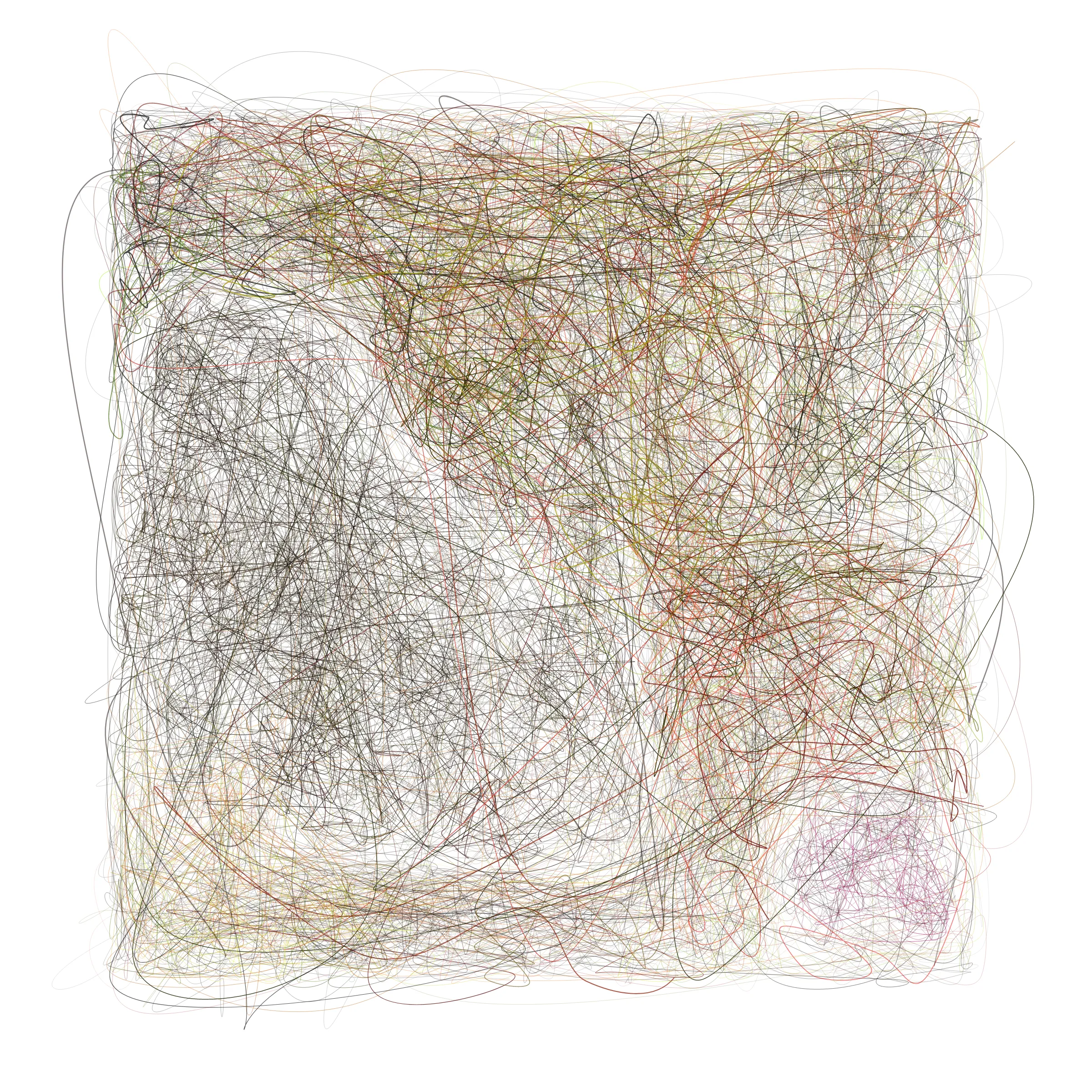 Scribbles on Scribbles on Scribbles ➿ This series is an exploration of chaos and order – how seemingly random movements in the microscopic scale can be more than meets the eye. Simple guiding rules transfigure chaotic movements into beautiful order. Life, as we know it, can be expressed in a similar fashion. Our decisions, unexpected occurrences, and even our seemingly meaningless place in the Universe are not just mere coincidences, but providential orchestrations of the Designer. [ Mints will be sold via a dutch auction. Starting price will be set at 3eth and decrease every 5 minutes with a resting price of 0.25eth. i.e.
3eth, 2.5eth, 2eth, 1.5eth, 1.25eth, 1.0eth, 0.75eth, 0.5eth, 0.25eth ]
