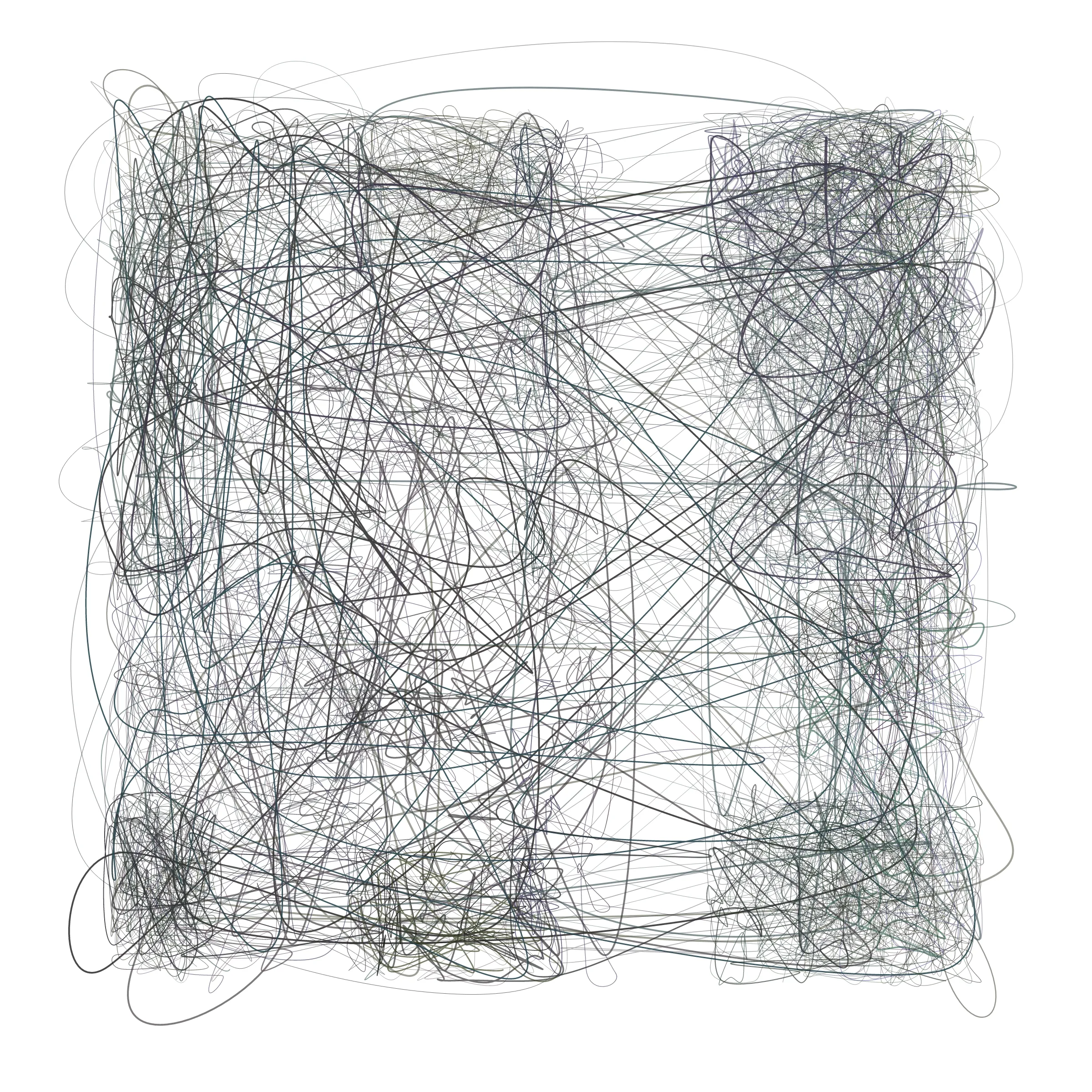 Scribbles on Scribbles on Scribbles ➿ This series is an exploration of chaos and order – how seemingly random movements in the microscopic scale can be more than meets the eye. Simple guiding rules transfigure chaotic movements into beautiful order. Life, as we know it, can be expressed in a similar fashion. Our decisions, unexpected occurrences, and even our seemingly meaningless place in the Universe are not just mere coincidences, but providential orchestrations of the Designer. [ Mints will be sold via a dutch auction. Starting price will be set at 3eth and decrease every 5 minutes with a resting price of 0.25eth. i.e.
3eth, 2.5eth, 2eth, 1.5eth, 1.25eth, 1.0eth, 0.75eth, 0.5eth, 0.25eth ]