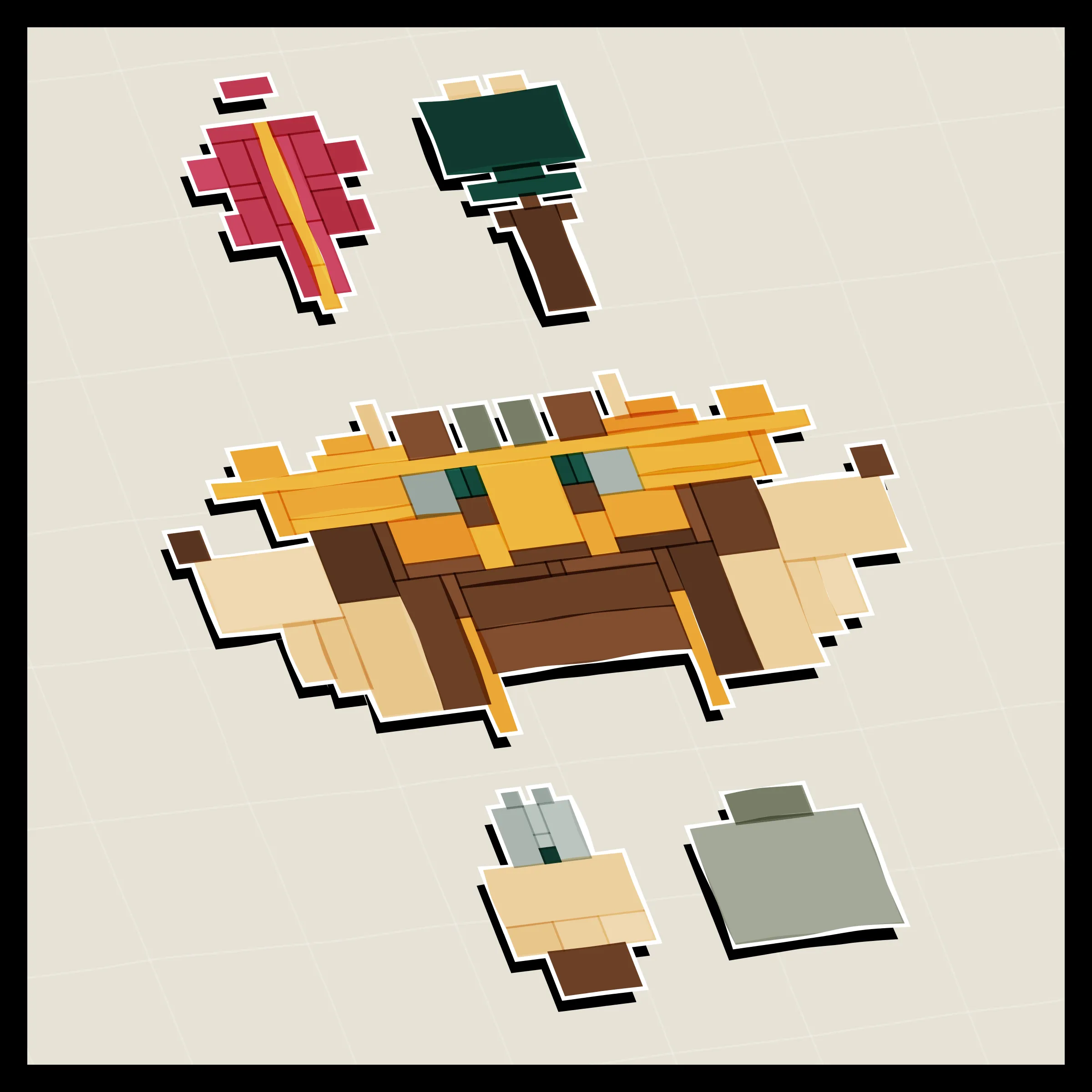 Perfectly symmetric - imperfectly drawn. Exploring the contrast between precision and chance in a playful spacecraft / papercraft setting. 