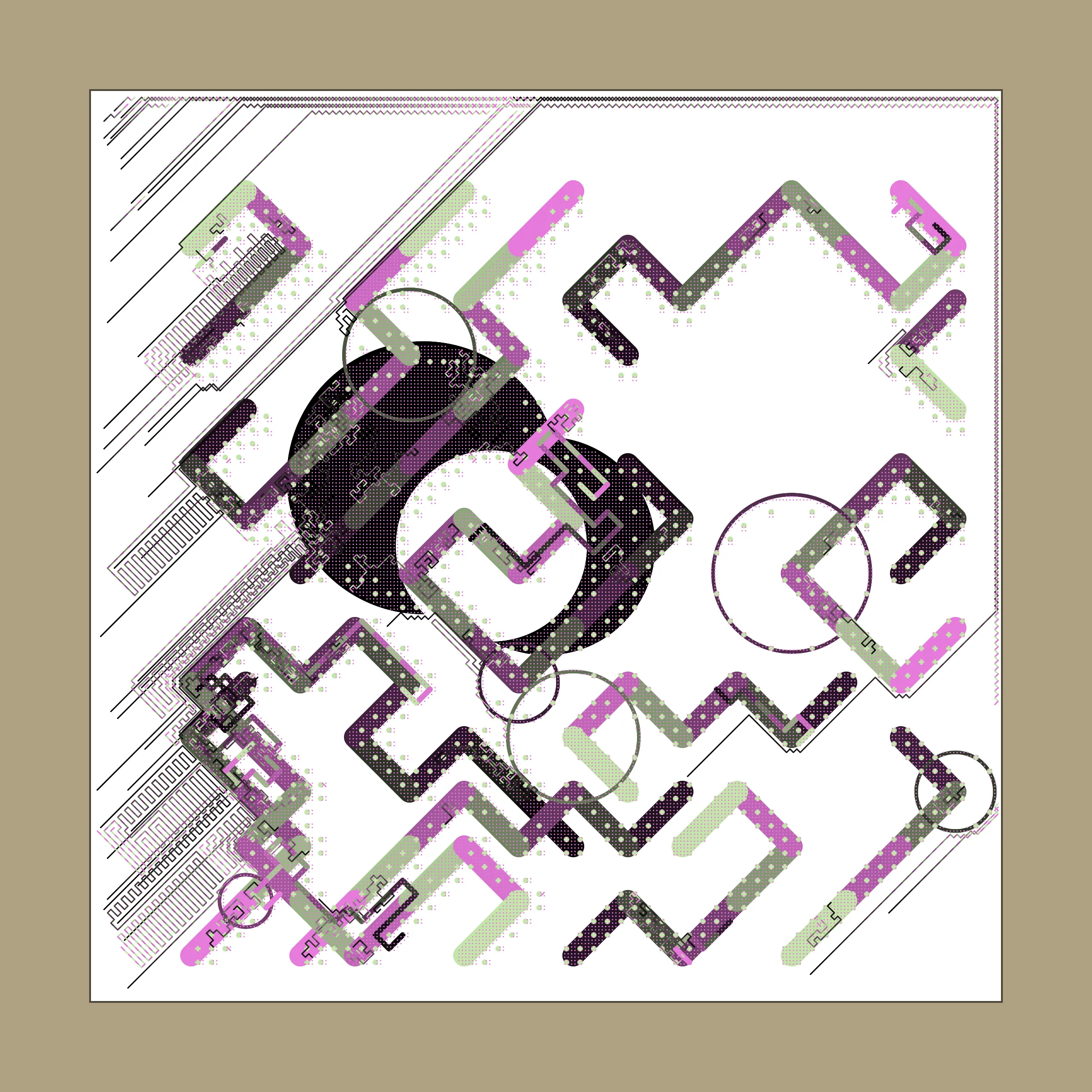 ﻿Abstraction is a complex abstract artwork created in several stages where each new element drawn takes into account the elements drawn in the previous stages.