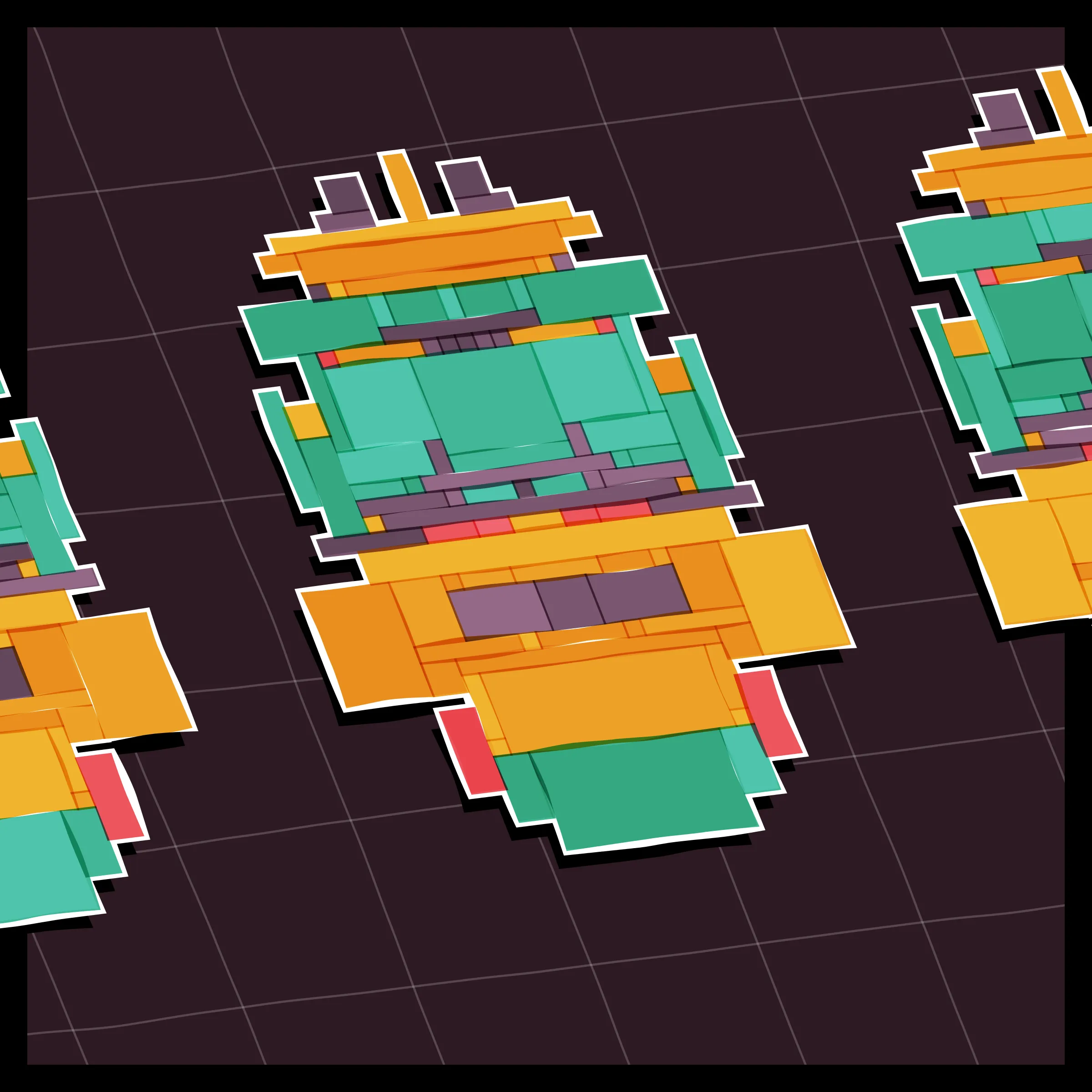 Perfectly symmetric - imperfectly drawn. Exploring the contrast between precision and chance in a playful spacecraft / papercraft setting. 