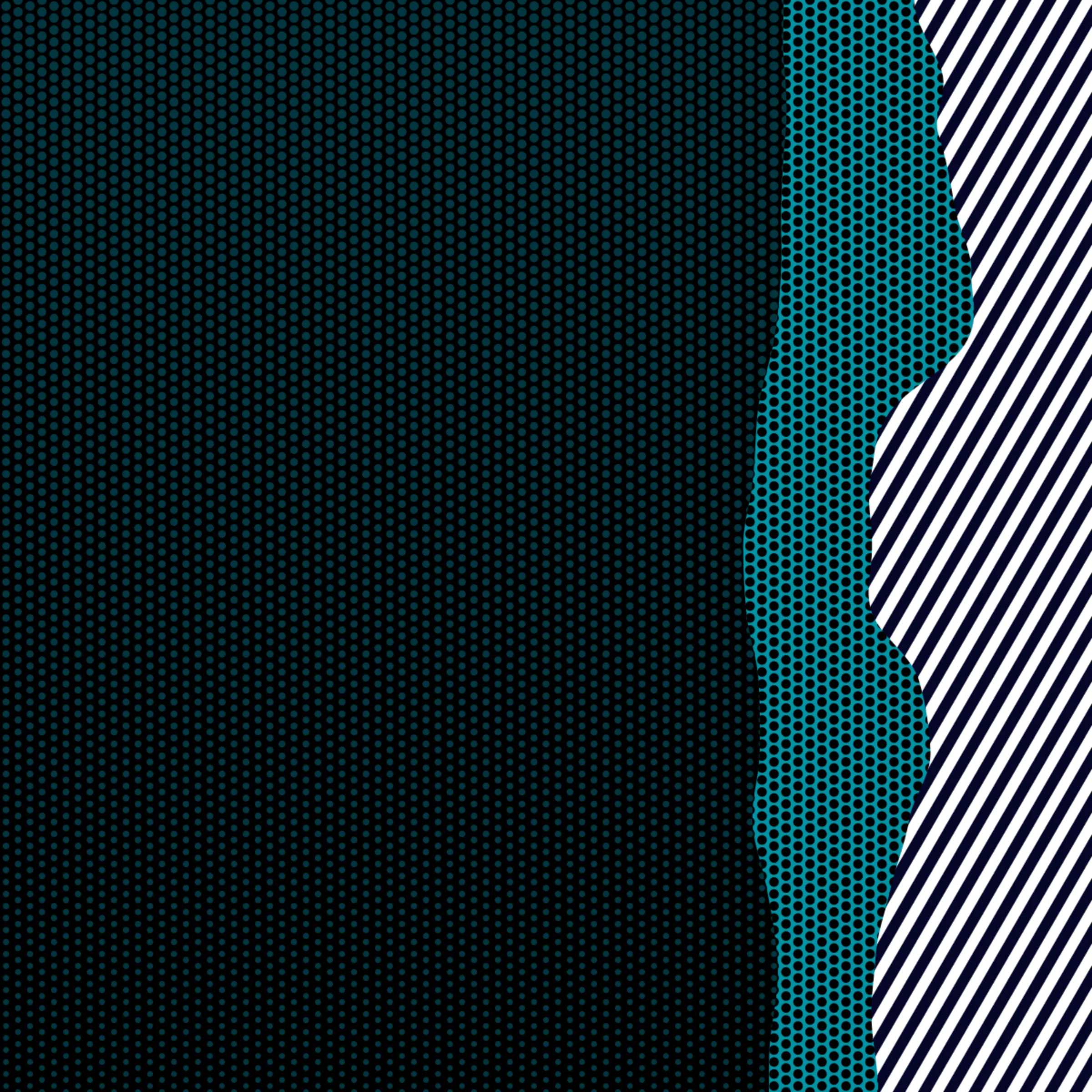 An ode to Roy Lichtenstein, incorporating his iconic version of Ben-Day dots, halftone dots, angled stripes, and solid color patches. Inspired by Roy's sea and landscape paintings, each artwork generates a unique combination of patterns, shapes, and colors.