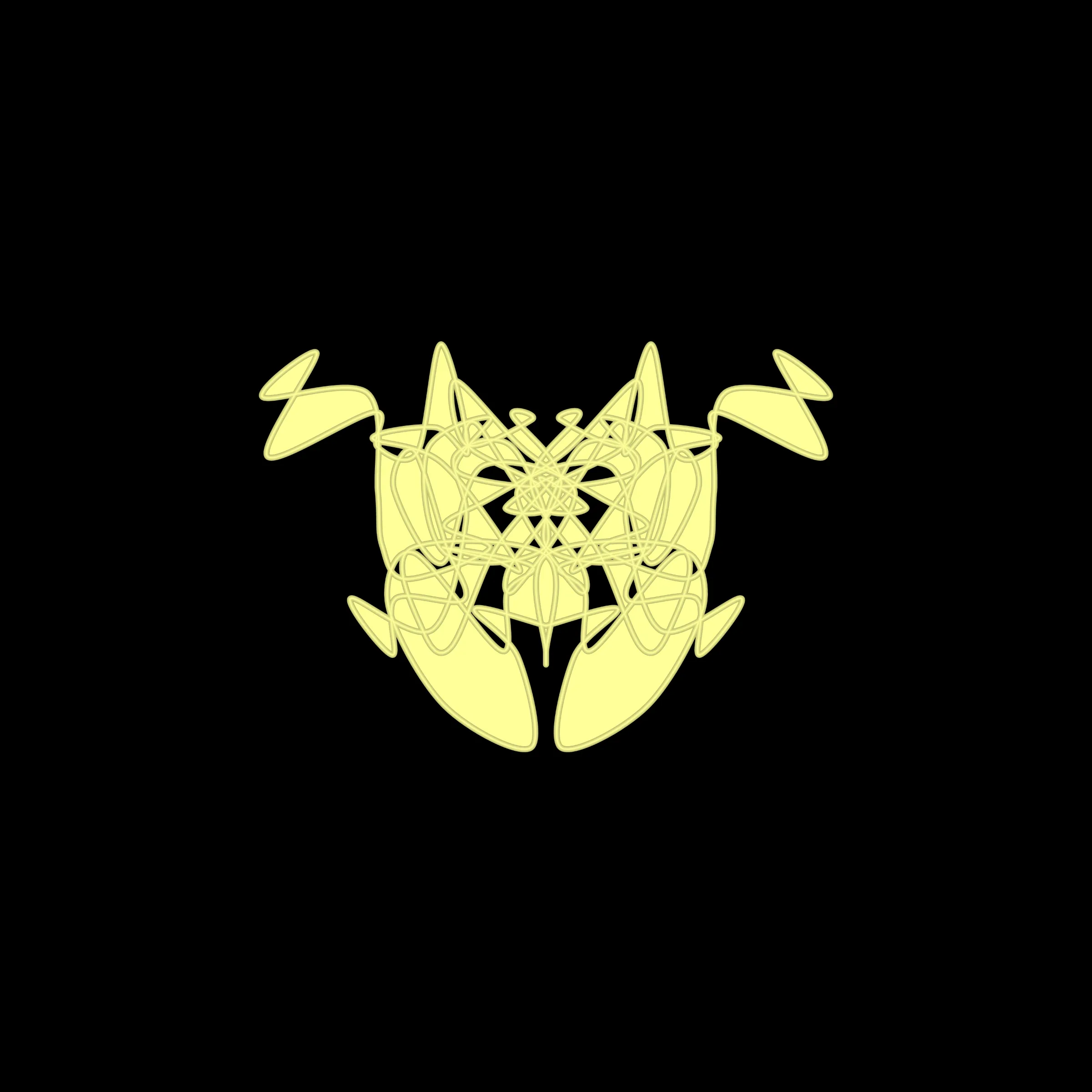 A cryptoart collectible series to indulge the irrepressible human compulsion for pareidolia. This algorithmic homage to Hermann Rorschach's inkblot perception test will help you externalize your inner world onto the sometimes elegant, sometimes inchoate curves of a unique, one-of-a-kind, ownable cryptoblot on the Ethereum blockchain. What will YOUR cryptoblot reveal about you?