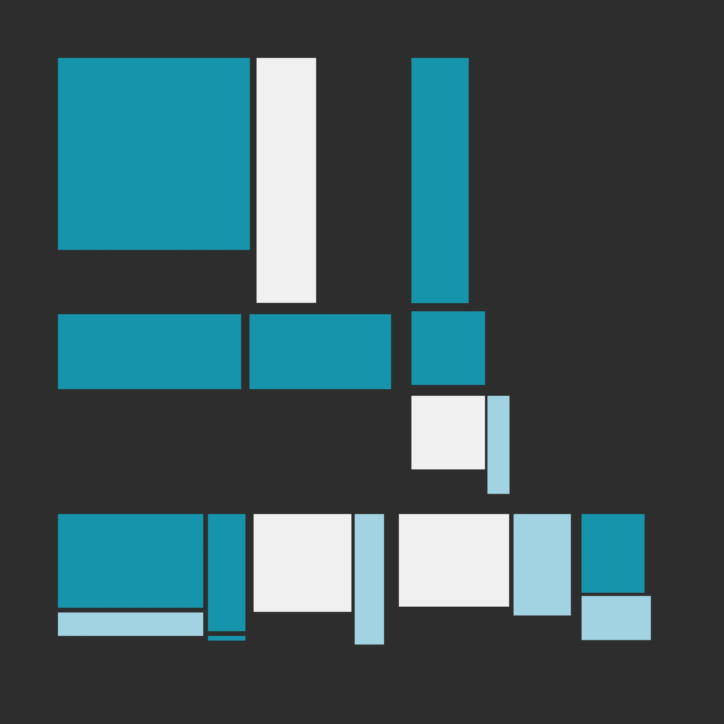 Recursion is a generative art project whose concept is recursion. Each variation starts with a block which is irregularly divided into smaller blocks, which are then divided into smaller blocks, which are then divided into smaller blocks, etc, based on a defined depth (to better visualize this concept, take a look at https://hevey.art/blog/recursion-concept). In this project, even the script is recursive! The script is able to generate a large number of variations and each of these variations is then able to generate its own variations (keeping the same properties) with a single click on the image.