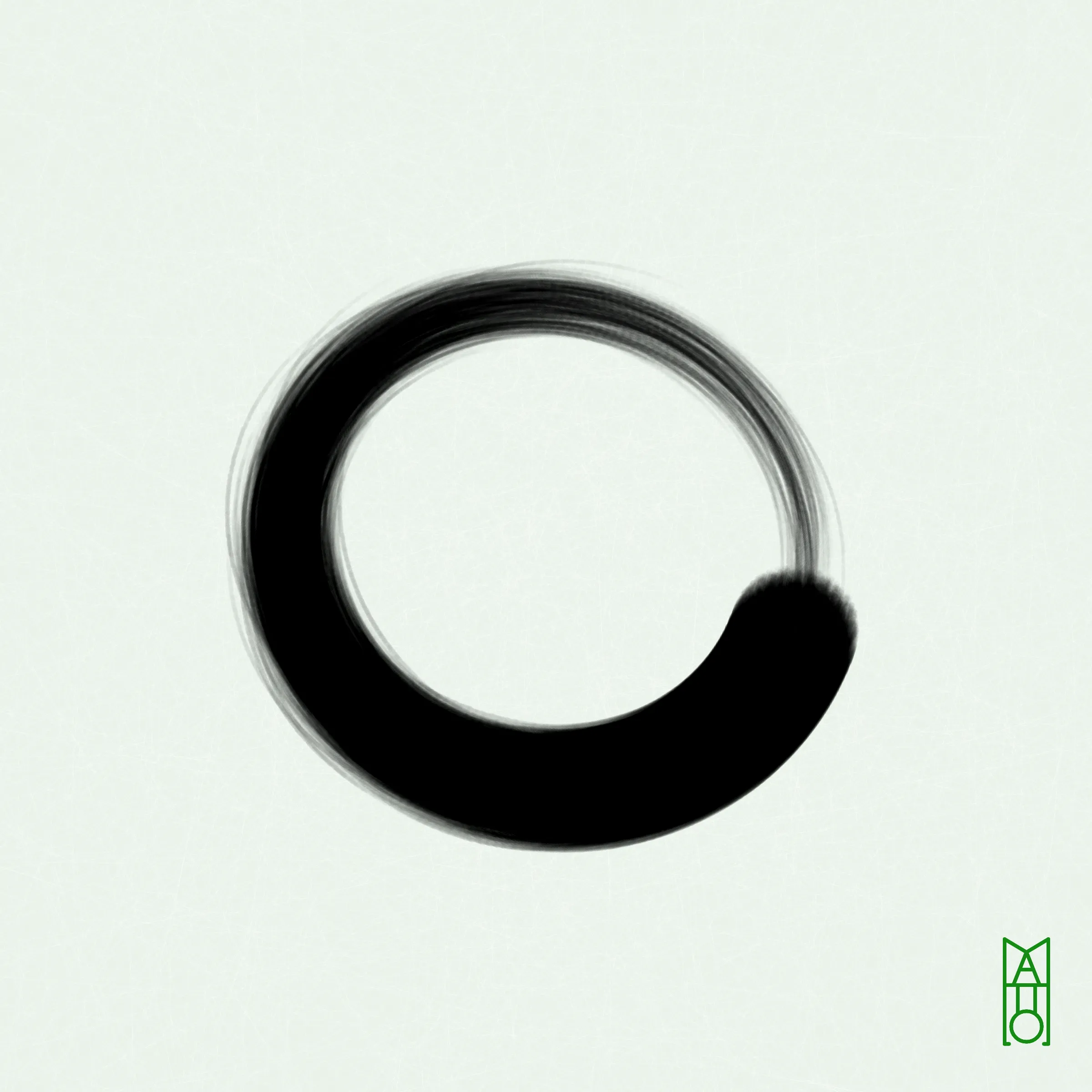 In Zen, ensō is a symbol that represents elegance and enlightenment. It is typically painted by hand in an uninhibited way, allowing for unexpected and beautiful results. Inspired by sumi-e (ink wash painting), this project mimics the practice of painting an ensō in ink by utilizing p5.js. Each generated image uses values from a unique transaction hash to determine paper, brush, ink, the quantity of ink held by each bristle, how quickly the ink flows, and more—all with the goal of creating a simple yet serendipitous painting.