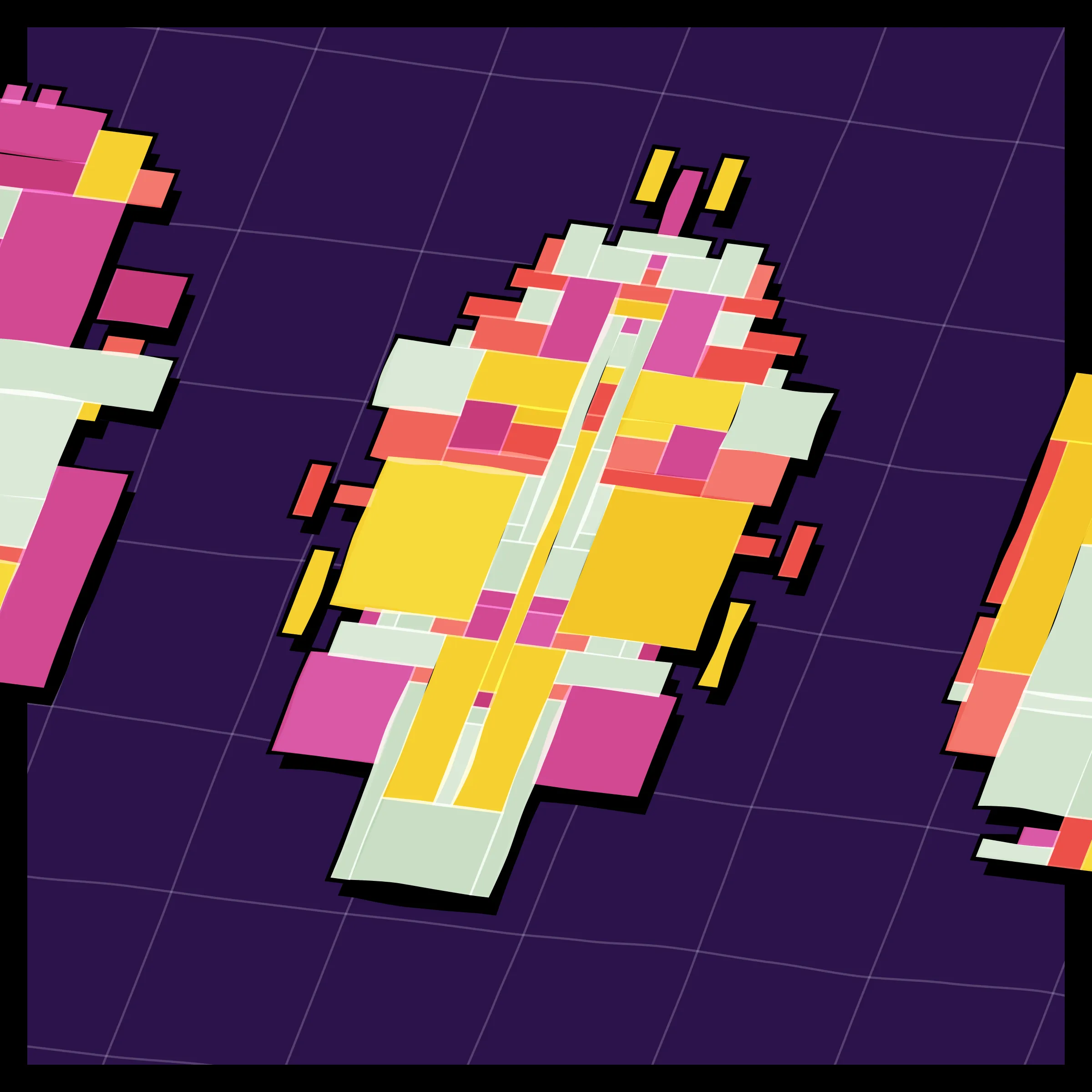 Perfectly symmetric - imperfectly drawn. Exploring the contrast between precision and chance in a playful spacecraft / papercraft setting. 
