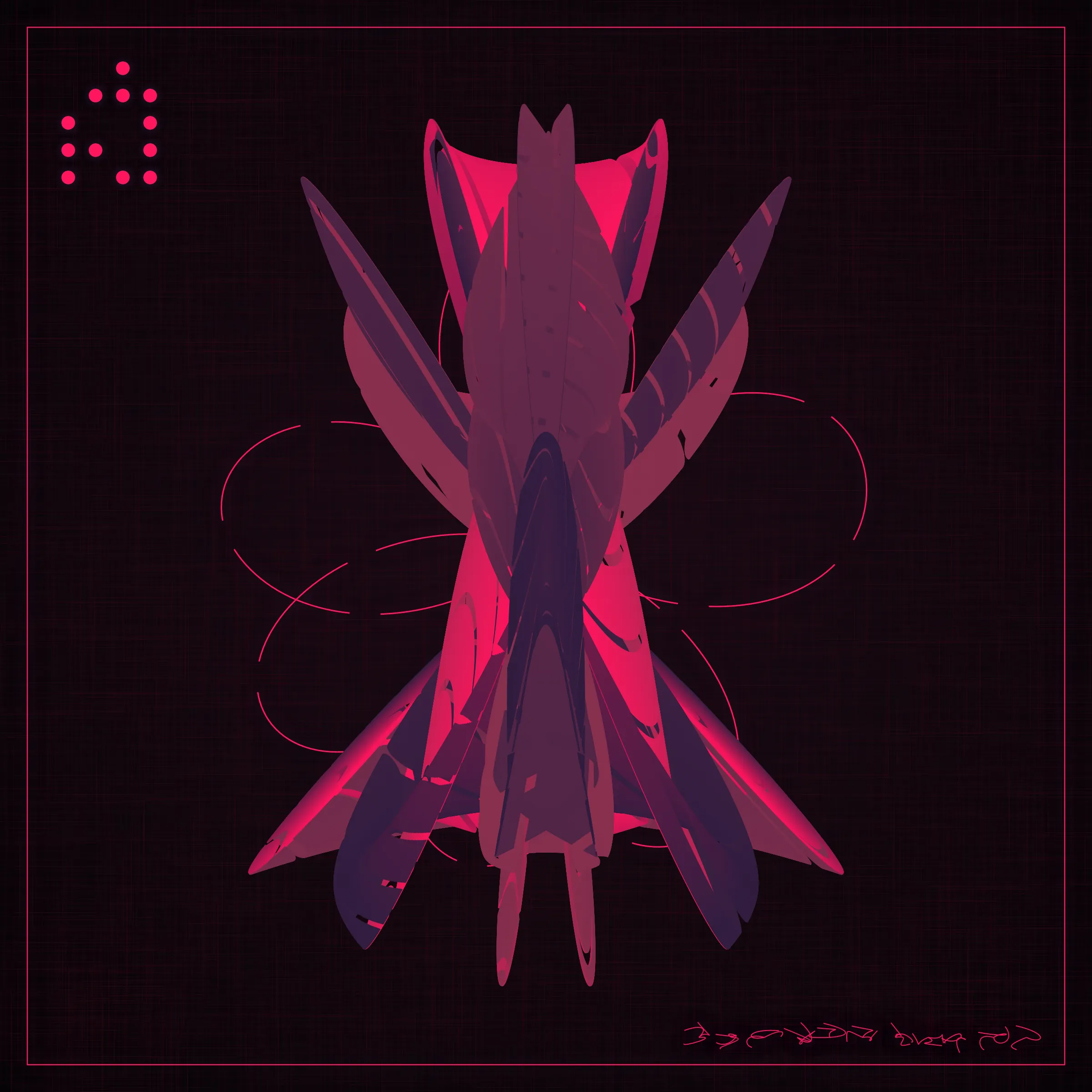 These are the military alien insects. They are symmetrical and asymmetrical simultaneously for existence in several dimensions. Being in a team, they unite into a collective mind increasing each other's abilities.

**Controls:**

Click to change mode (standard, skeleton, avatar). Press 1 to 9 to set pixel density according to the numbers.

 Sometimes before a new Shvembldr release, there is an opportunity to win TBOA tokens in Alien Insects Battle: https://www.tboa.club/insect_battle.