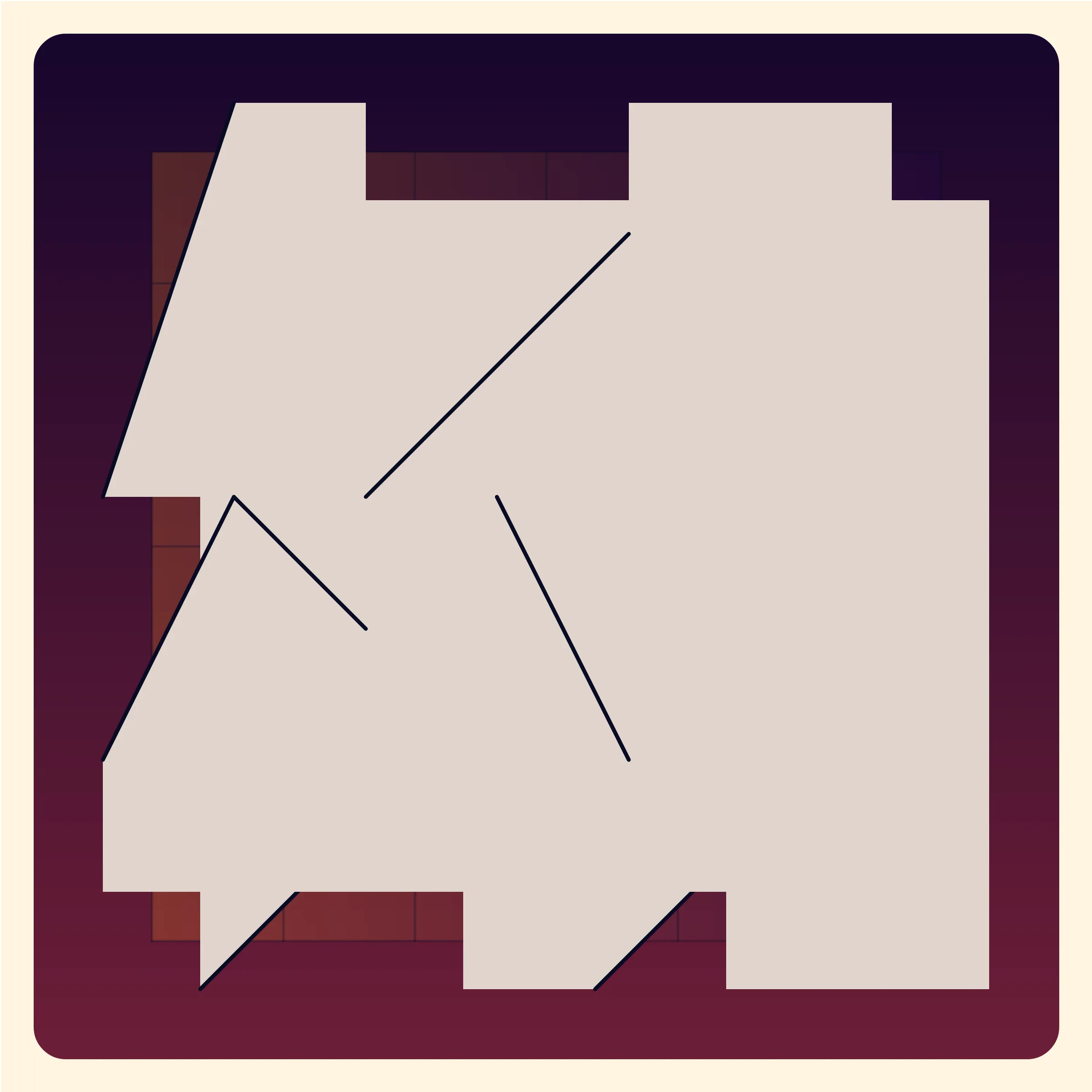 Andradite comes from the transposition of my Modo7 protocol into sculptures. Heavy brutalist shapes that come together to create dark monolithic structures half way between sculpted objects and troglodytic architecture. The name of the script comes from the andradite, a stone which crystallizes following cubic patterns and can be found in deep dark color. The gradient backgrounds create depth and mood and recall the way they showcase the stones in professional mineral photographs.