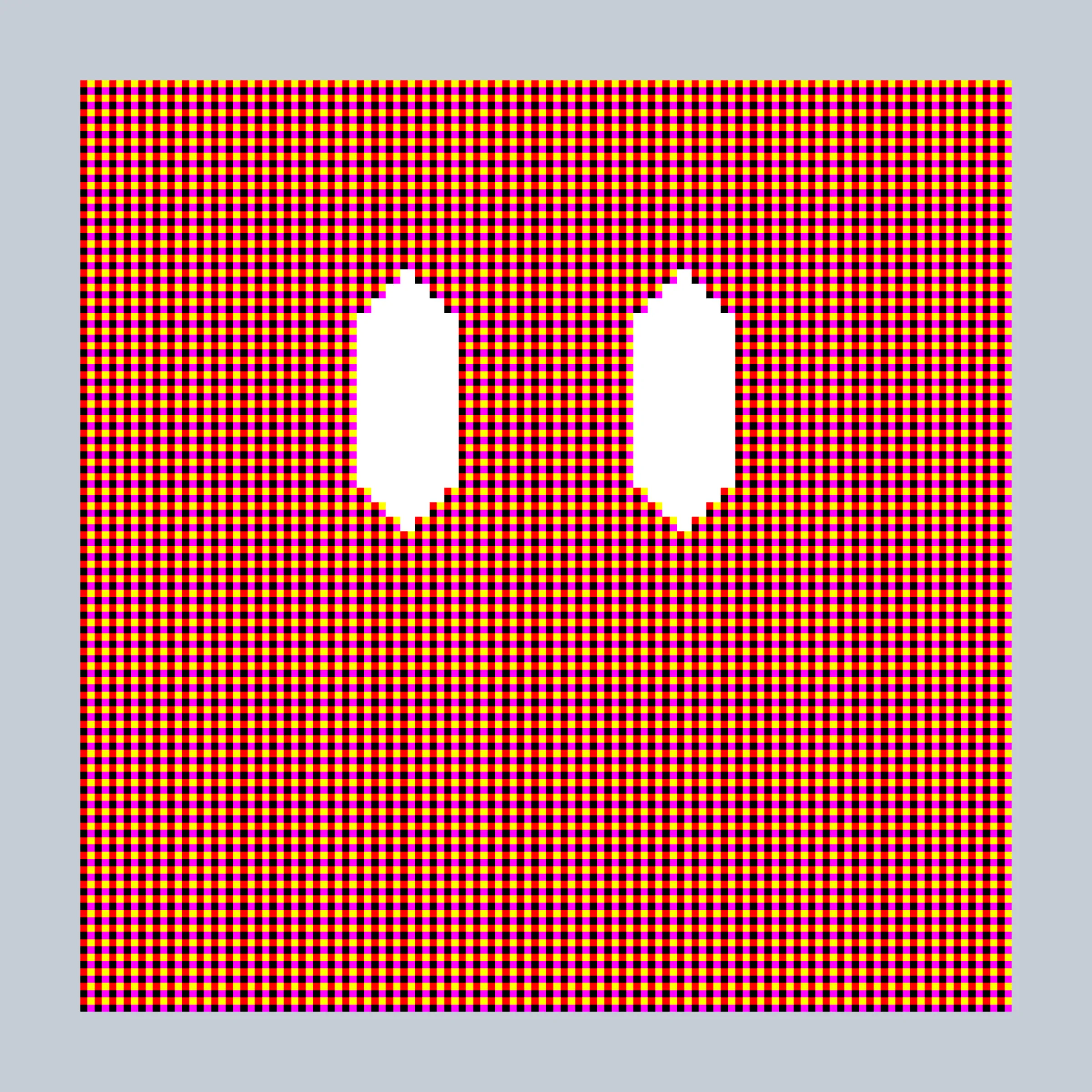 The essence of all things digital is– the bit. One or Zero. On or Off. Where digital becomes analog. This piece pays tribute to our digital legacy of 8-bit color and 7-segment LED displays– technological limitations which are mirrored in the constraints of putting art on the blockchain. Although the image represents the art, the art of the token itself is the code– which renders everything bitwise, pixel by pixel, all contained within 27-bits of information.