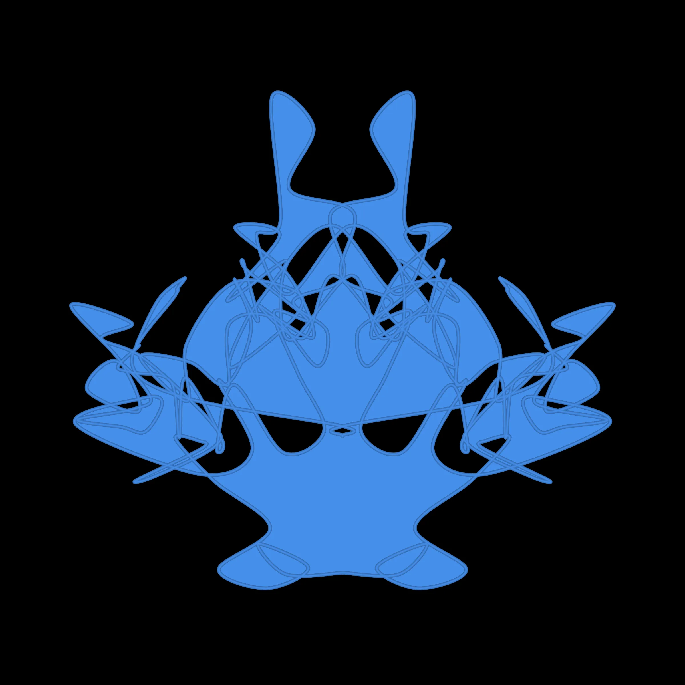 A cryptoart collectible series to indulge the irrepressible human compulsion for pareidolia. This algorithmic homage to Hermann Rorschach's inkblot perception test will help you externalize your inner world onto the sometimes elegant, sometimes inchoate curves of a unique, one-of-a-kind, ownable cryptoblot on the Ethereum blockchain. What will YOUR cryptoblot reveal about you?