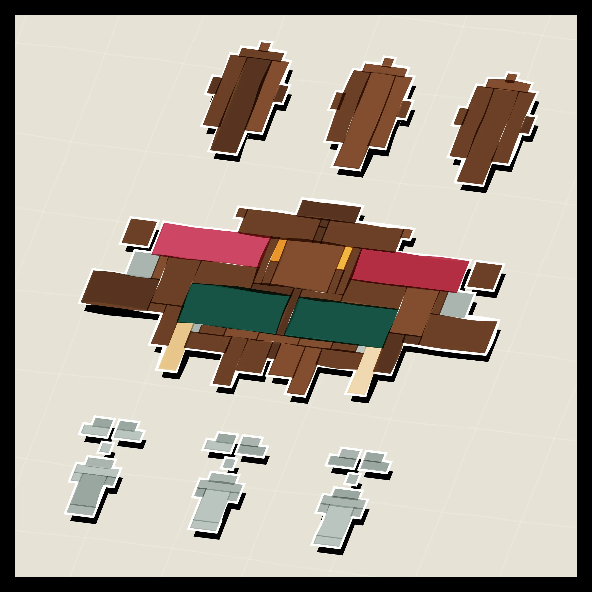 Perfectly symmetric - imperfectly drawn. Exploring the contrast between precision and chance in a playful spacecraft / papercraft setting. 