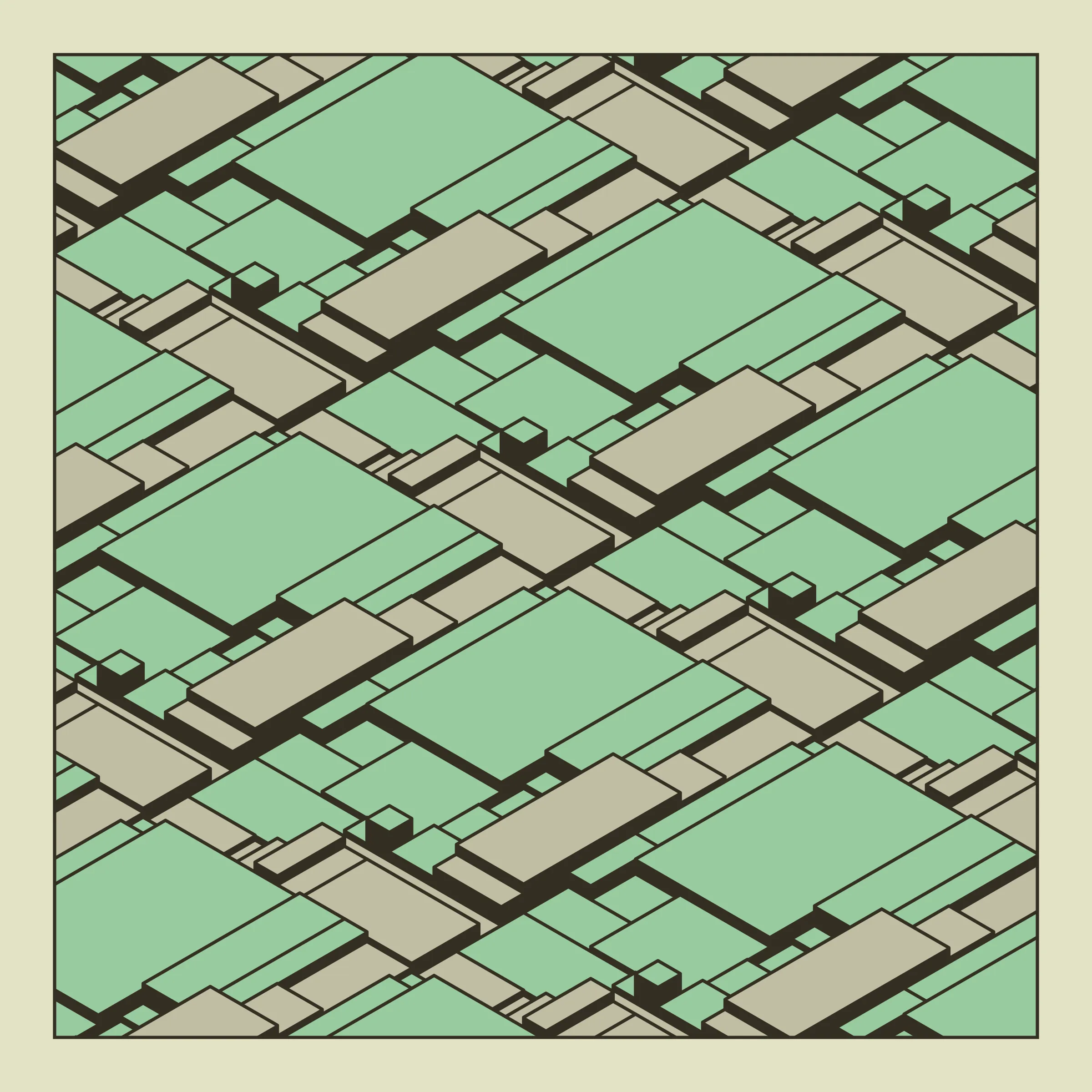 Archetype explores the use of repetition as a counterweight to unruly, random structures. As each single component look chaotic alone, the repetition brings along a sense of intentionality, ultimately resulting in a complex, yet satisfying expression.