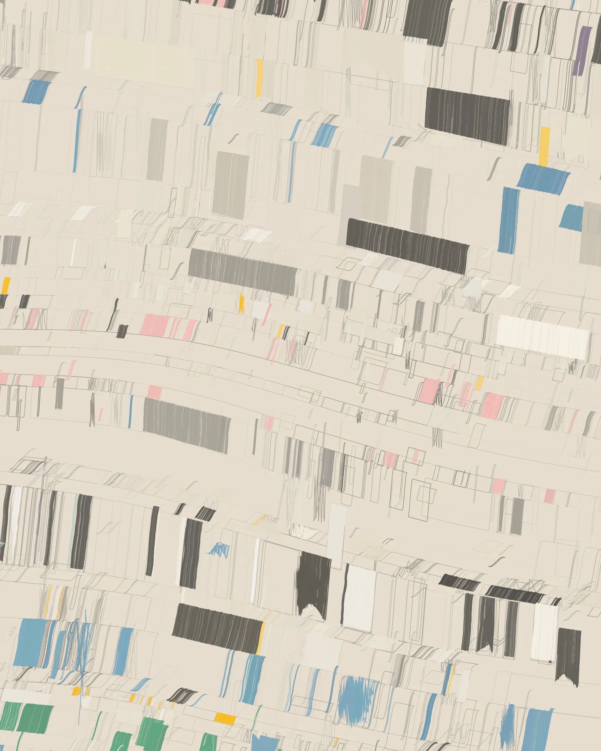 Incomplete Control is about letting go, allowing room for error and imperfection. It is a meditation on the relation between analogue and computational aesthetics. The output space is a continuous spectrum. Each iteration has its own character to discover and enjoy, if you are willing to give it the time.