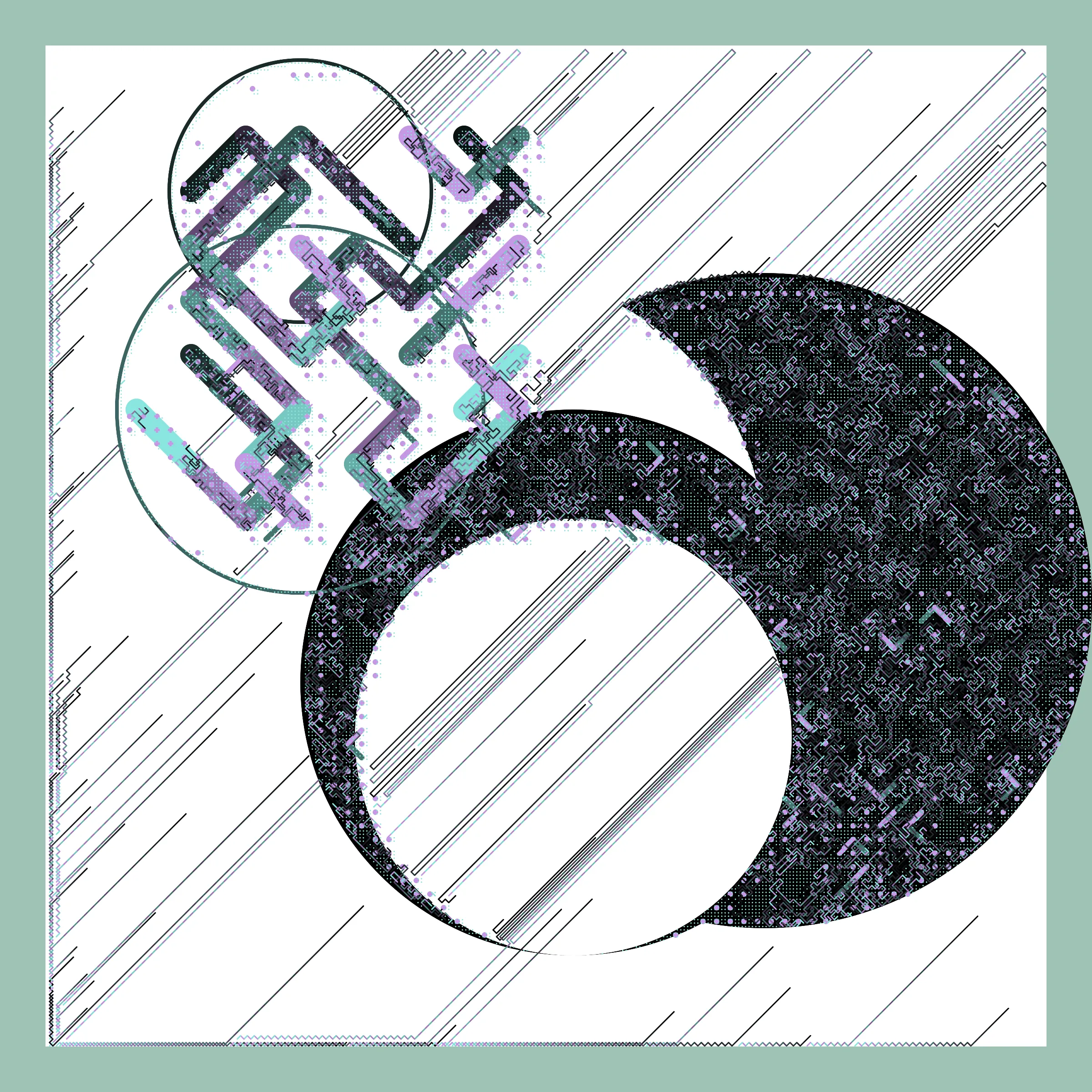 ﻿Abstraction is a complex abstract artwork created in several stages where each new element drawn takes into account the elements drawn in the previous stages.