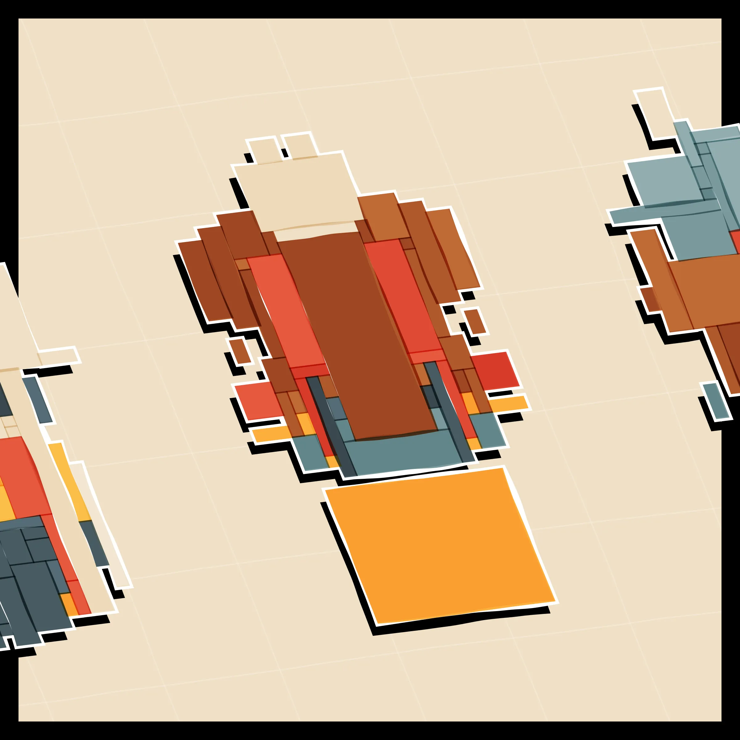 Perfectly symmetric - imperfectly drawn. Exploring the contrast between precision and chance in a playful spacecraft / papercraft setting. 