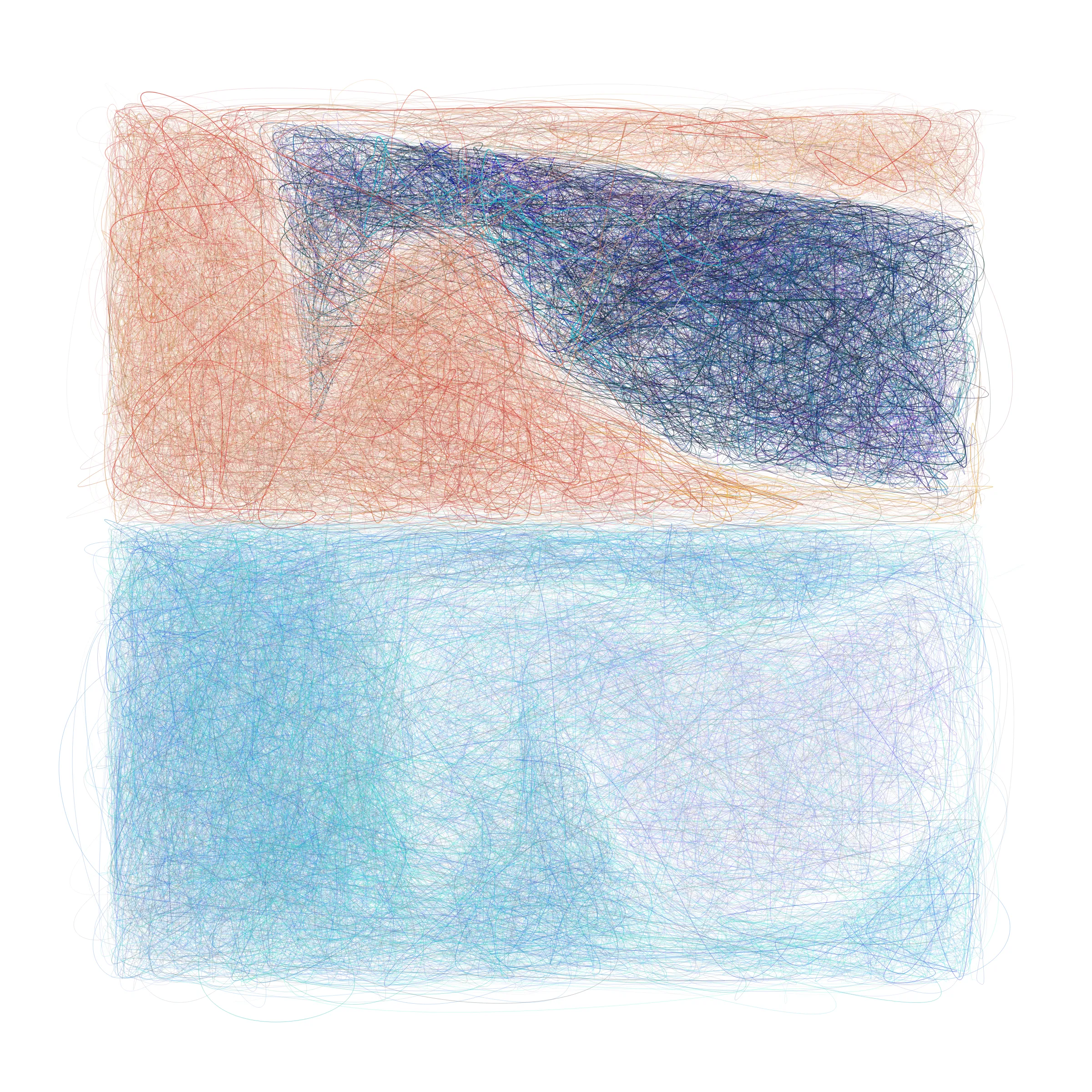 Scribbles on Scribbles on Scribbles ➿ This series is an exploration of chaos and order – how seemingly random movements in the microscopic scale can be more than meets the eye. Simple guiding rules transfigure chaotic movements into beautiful order. Life, as we know it, can be expressed in a similar fashion. Our decisions, unexpected occurrences, and even our seemingly meaningless place in the Universe are not just mere coincidences, but providential orchestrations of the Designer. [ Mints will be sold via a dutch auction. Starting price will be set at 3eth and decrease every 5 minutes with a resting price of 0.25eth. i.e.
3eth, 2.5eth, 2eth, 1.5eth, 1.25eth, 1.0eth, 0.75eth, 0.5eth, 0.25eth ]