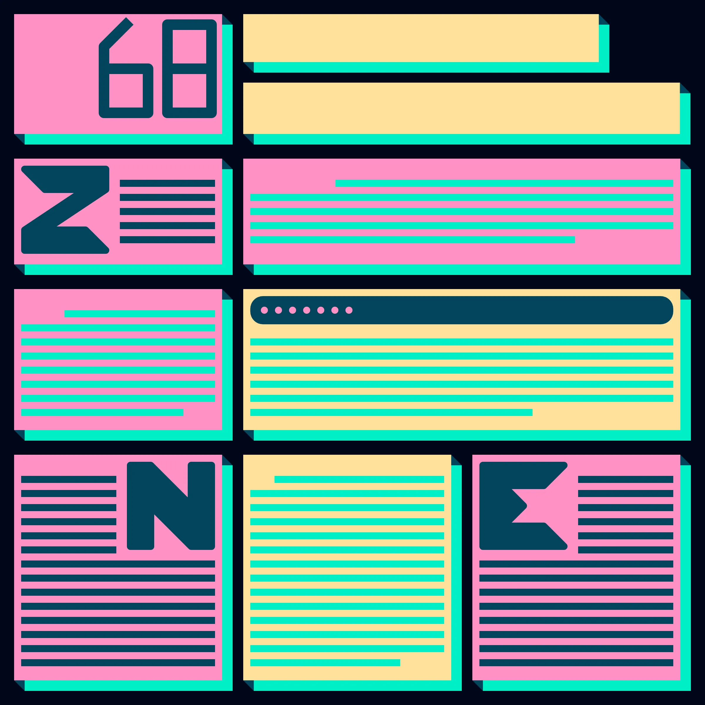 Gazettes is a generative art project by the Redlioneye Gazette team and Pxlq. The project pays tribute to print media and highlights classic formatting such as paragraph layouts, headings, variously styled texts, and images. We have mixed together our publication concept with classical journalism and generative art to deliver exciting, surprising, unique, and visually stunning
random creations on chain and forever.
