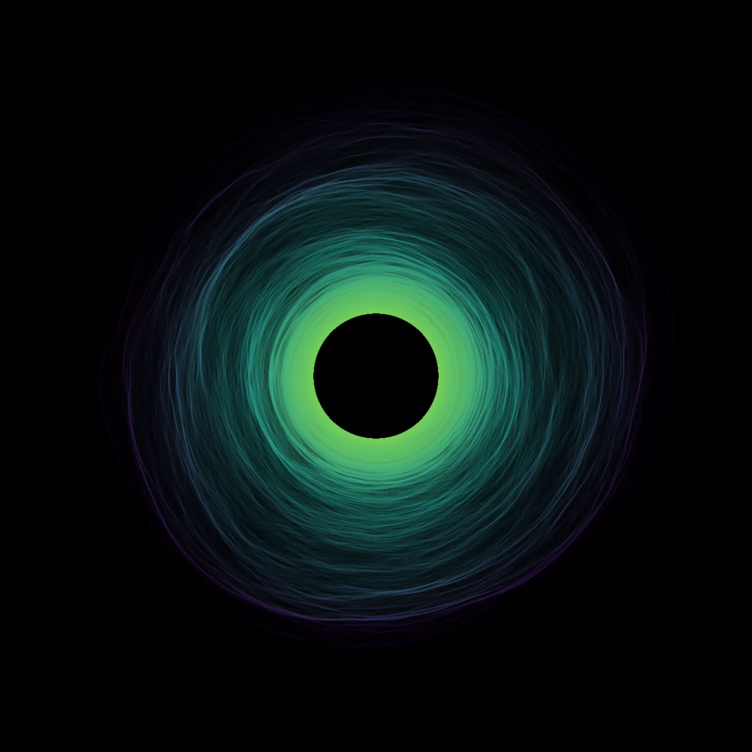 Every Singularity is unique. Each form’s properties; Symmetry, Chaos, Mass, Force and Turbulence are driven by data extracted from the transaction hash.