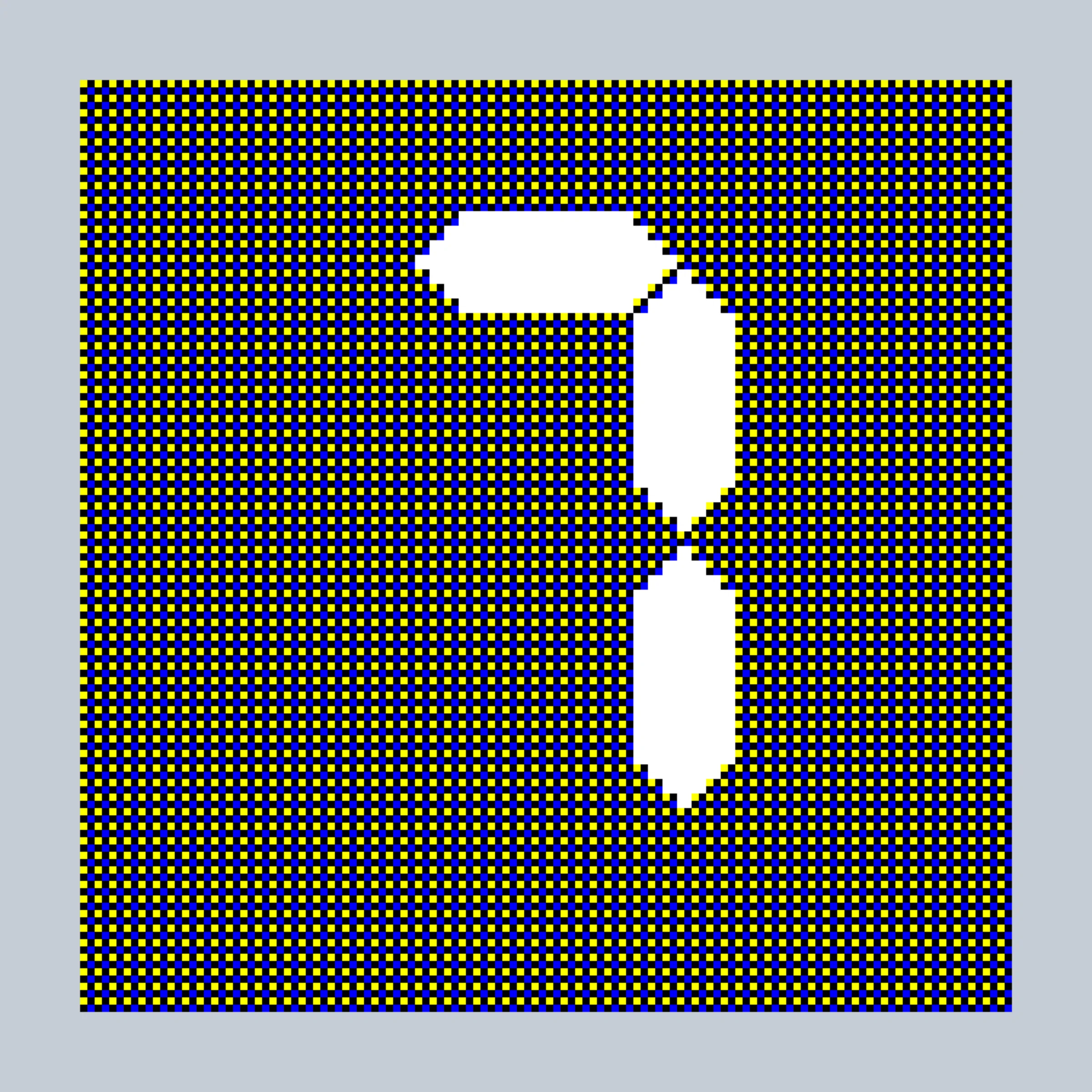The essence of all things digital is– the bit. One or Zero. On or Off. Where digital becomes analog. This piece pays tribute to our digital legacy of 8-bit color and 7-segment LED displays– technological limitations which are mirrored in the constraints of putting art on the blockchain. Although the image represents the art, the art of the token itself is the code– which renders everything bitwise, pixel by pixel, all contained within 27-bits of information.