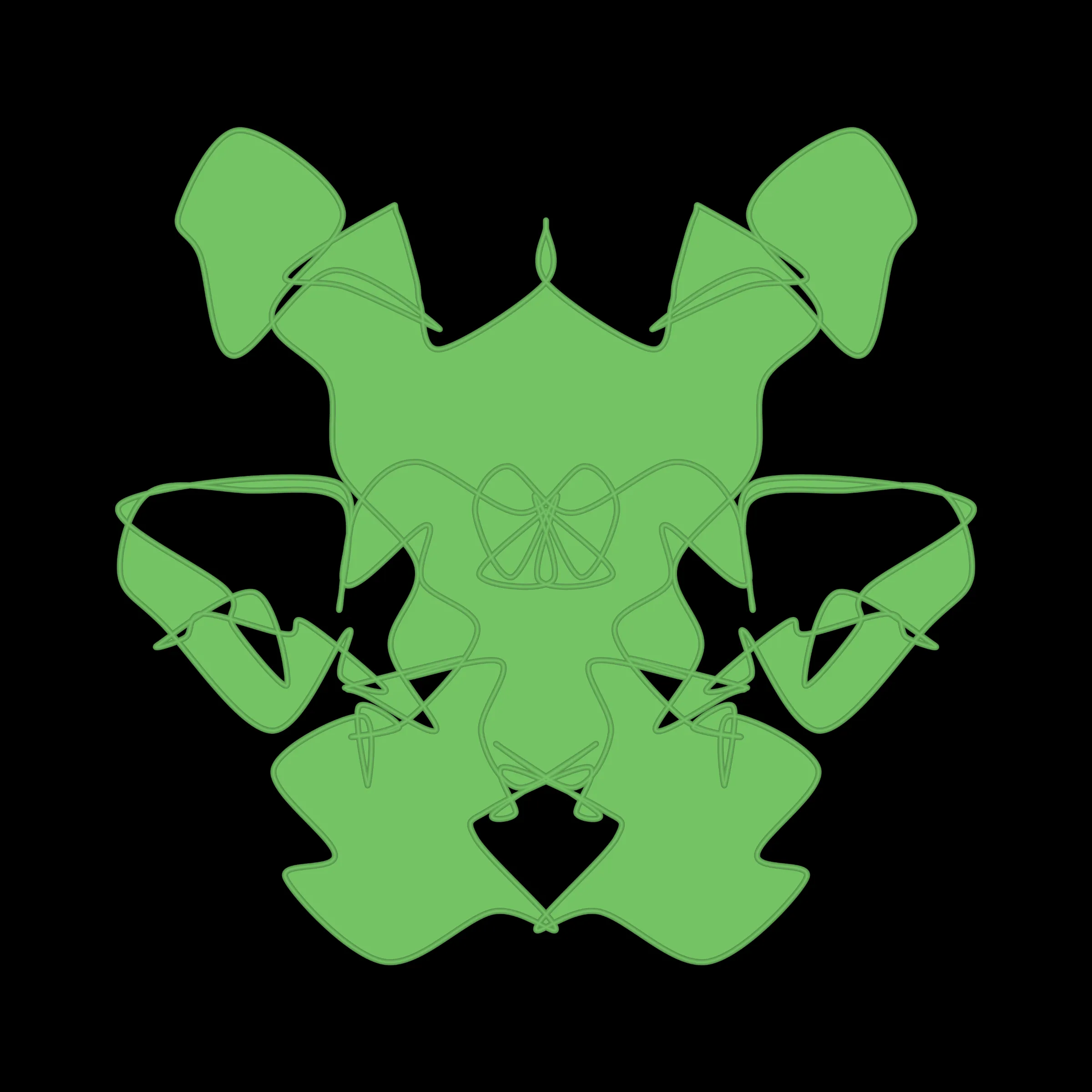 A cryptoart collectible series to indulge the irrepressible human compulsion for pareidolia. This algorithmic homage to Hermann Rorschach's inkblot perception test will help you externalize your inner world onto the sometimes elegant, sometimes inchoate curves of a unique, one-of-a-kind, ownable cryptoblot on the Ethereum blockchain. What will YOUR cryptoblot reveal about you?