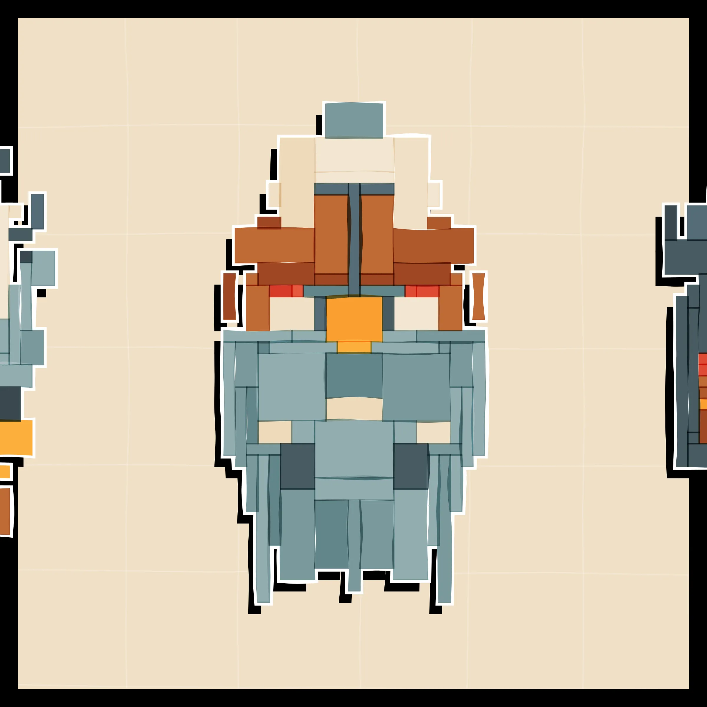 Perfectly symmetric - imperfectly drawn. Exploring the contrast between precision and chance in a playful spacecraft / papercraft setting. 