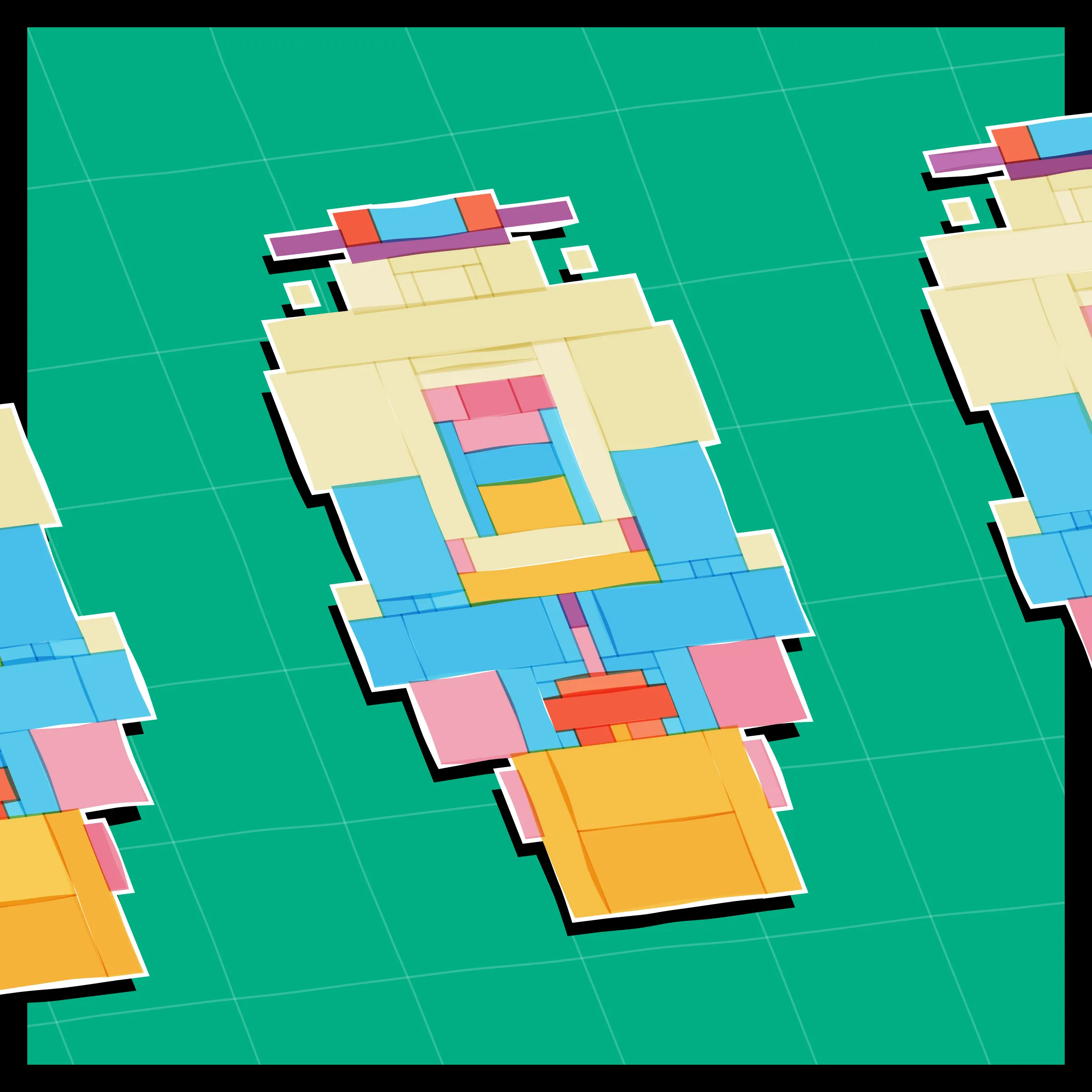 Perfectly symmetric - imperfectly drawn. Exploring the contrast between precision and chance in a playful spacecraft / papercraft setting. 