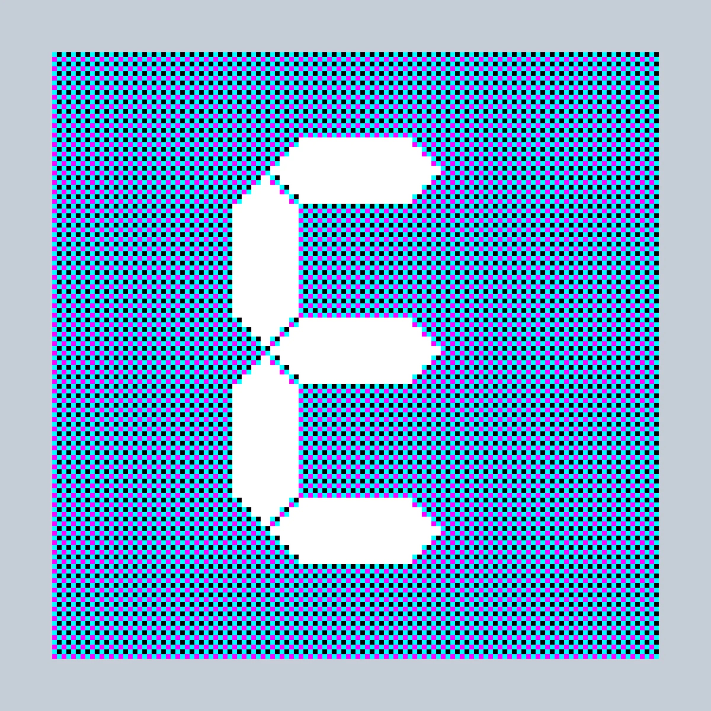The essence of all things digital is– the bit. One or Zero. On or Off. Where digital becomes analog. This piece pays tribute to our digital legacy of 8-bit color and 7-segment LED displays– technological limitations which are mirrored in the constraints of putting art on the blockchain. Although the image represents the art, the art of the token itself is the code– which renders everything bitwise, pixel by pixel, all contained within 27-bits of information.