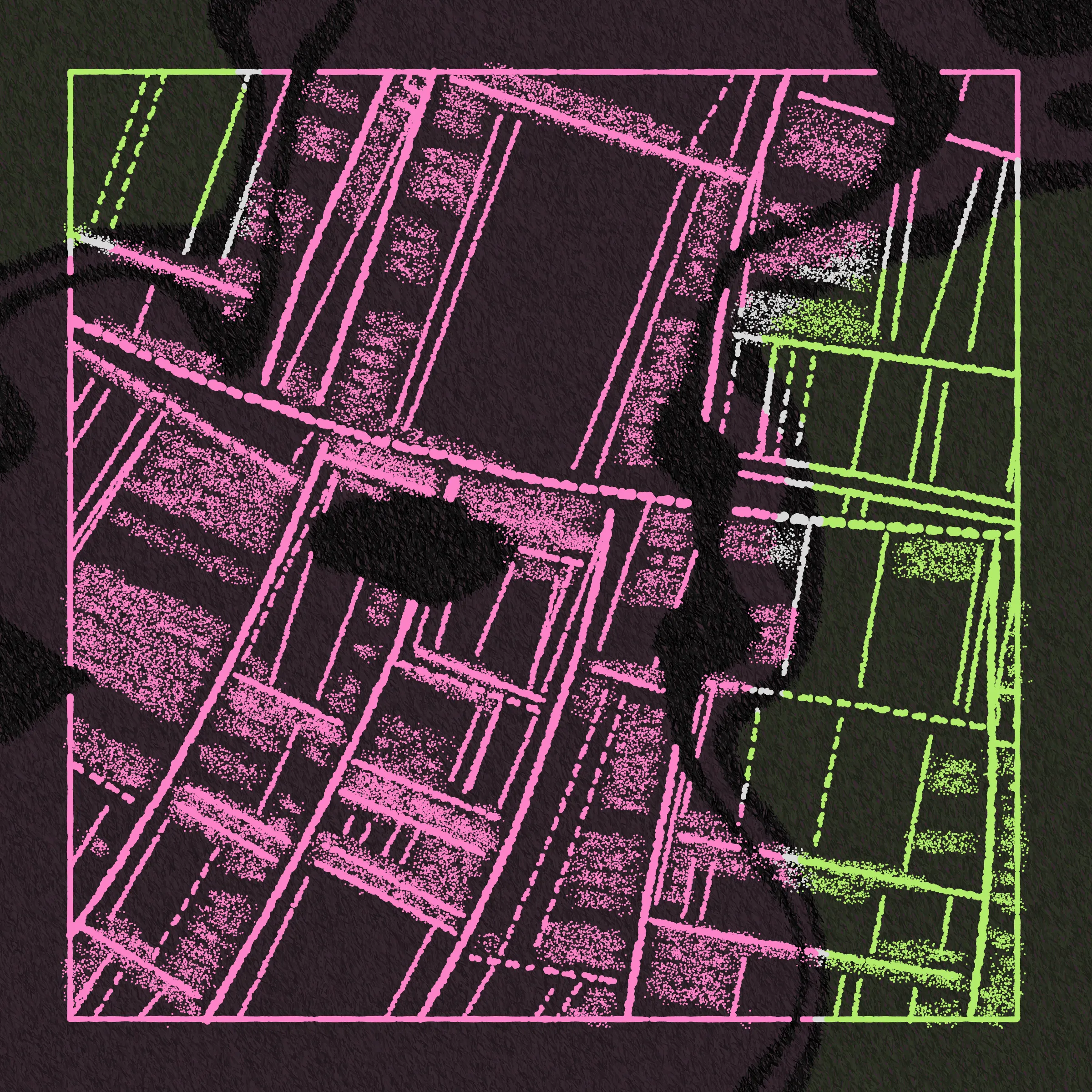 All maps are presented as-is with no guarantee of accuracy or completeness, and are provided without any warranty whatsoever, either express or implied. In no event shall The Artist be held liable for any damages or loss of profits arising from use of the maps, which may not be suitable for legal, engineering, financial, or navigational purposes.

Any resemblance to real locations is purely coincidental, and nothing perceived by the viewer is to be construed as a "legal description". All markings, sections, symbols, patterns, and other visual elements are purely aesthetic devices; they should not be interpreted as geographical, topographical, meteorological, biological, economic, sociological, or political phenomena. Furthermore, all perceived textures, imperfections, shadows, and marks of damage are mere simulations of an analog printing process, and in no way imply the or existence of, or ownership over, a corresponding physical paper map or anything the map may appear to depict.

The maps are not intended to provide any utility to the buyer. All sales are final, and refunds will not be given for any misprints, discolorations, inaccuracies, imprecisions, or unintended features of any kind.

All maps are licensed under a Creative Commons Attribution-NonCommercial 4.0 License.