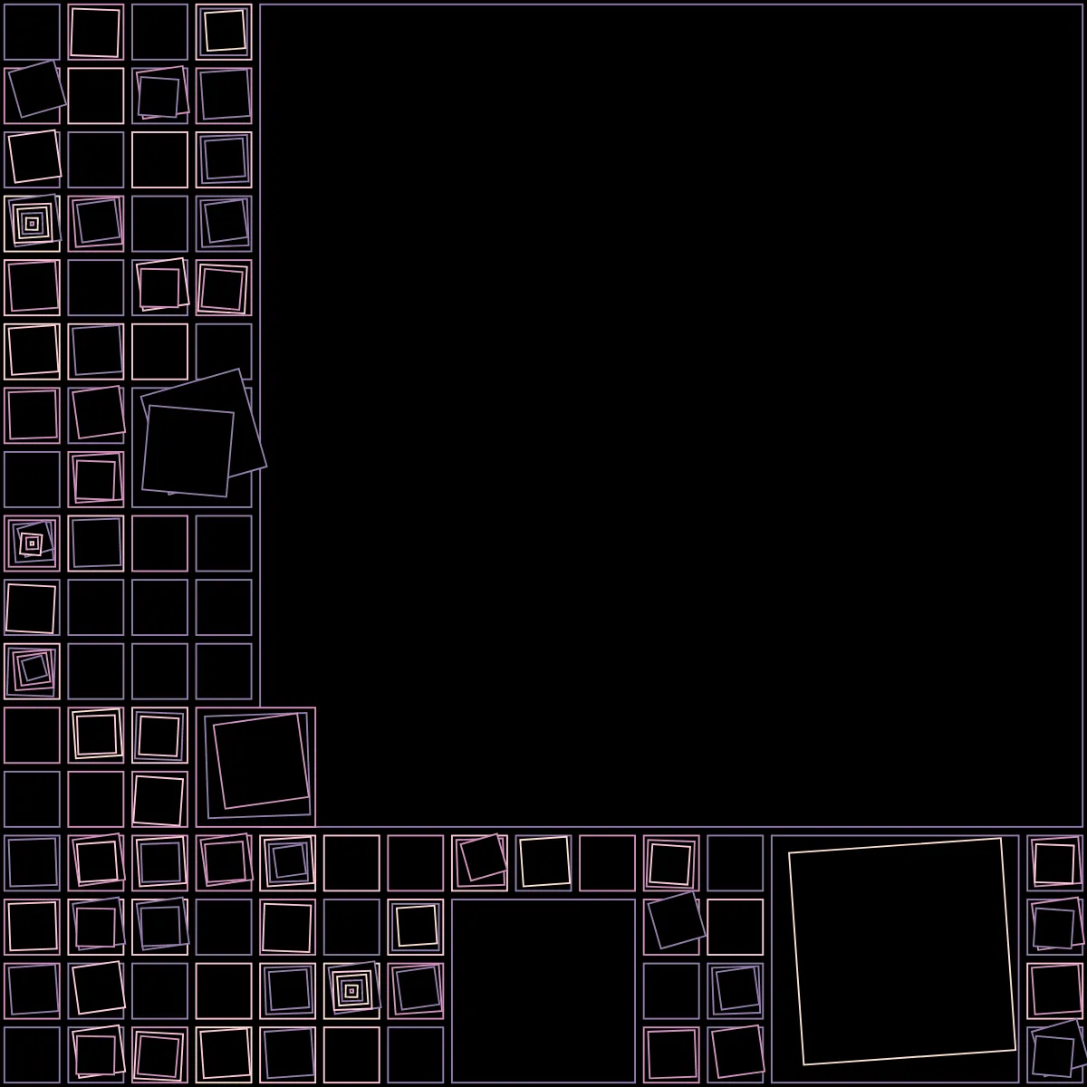 My interpretation of Aerial View is a bird's Eye View over a city block with illuminated/twisted buildings and light trails. It uses an on-chain stored algorithm to represent the generative artwork based on a hash. Each Aerial comes with different distances, building elevations, rotations and colors. Welcome to my genesis project and the first step on my on-chain journey!