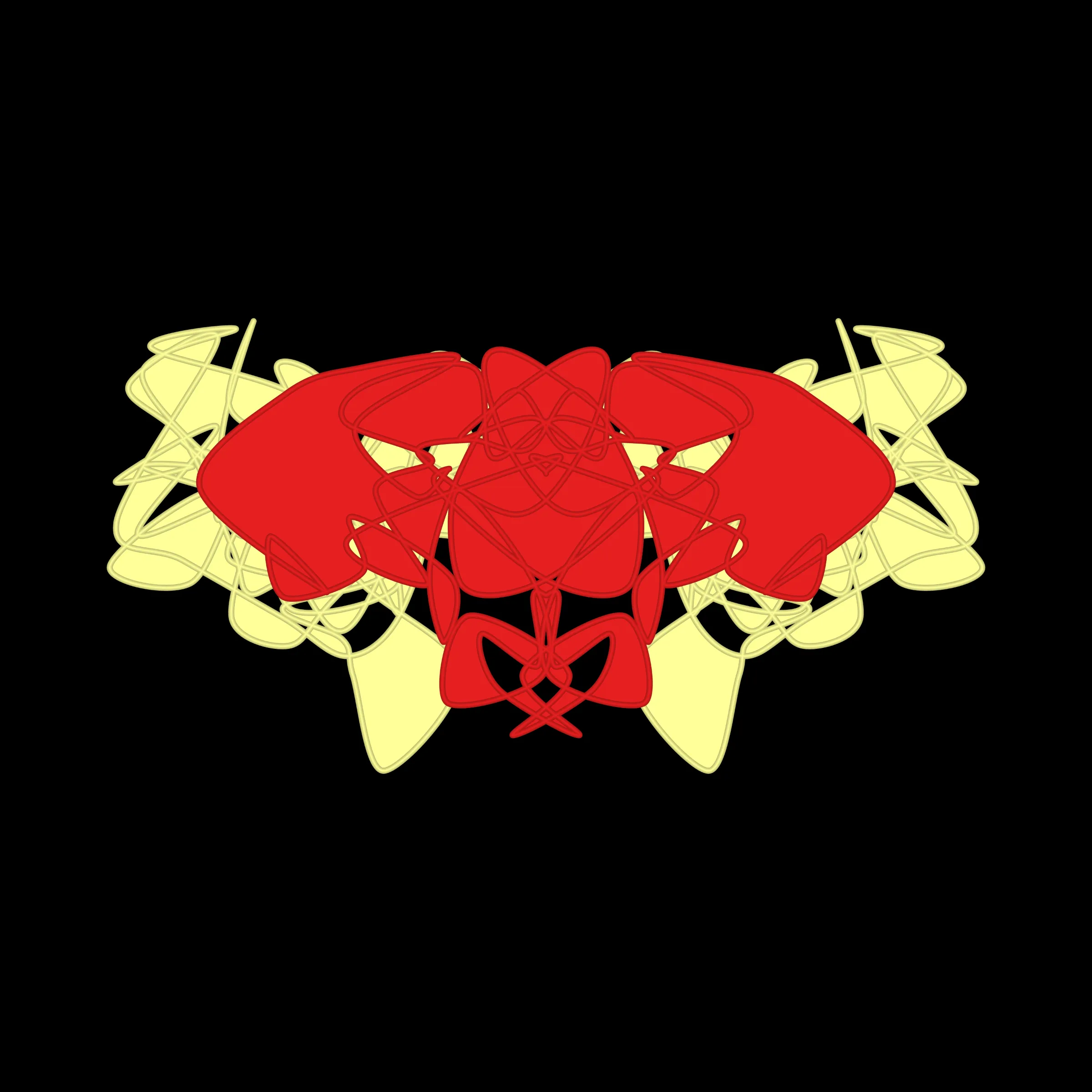A cryptoart collectible series to indulge the irrepressible human compulsion for pareidolia. This algorithmic homage to Hermann Rorschach's inkblot perception test will help you externalize your inner world onto the sometimes elegant, sometimes inchoate curves of a unique, one-of-a-kind, ownable cryptoblot on the Ethereum blockchain. What will YOUR cryptoblot reveal about you?